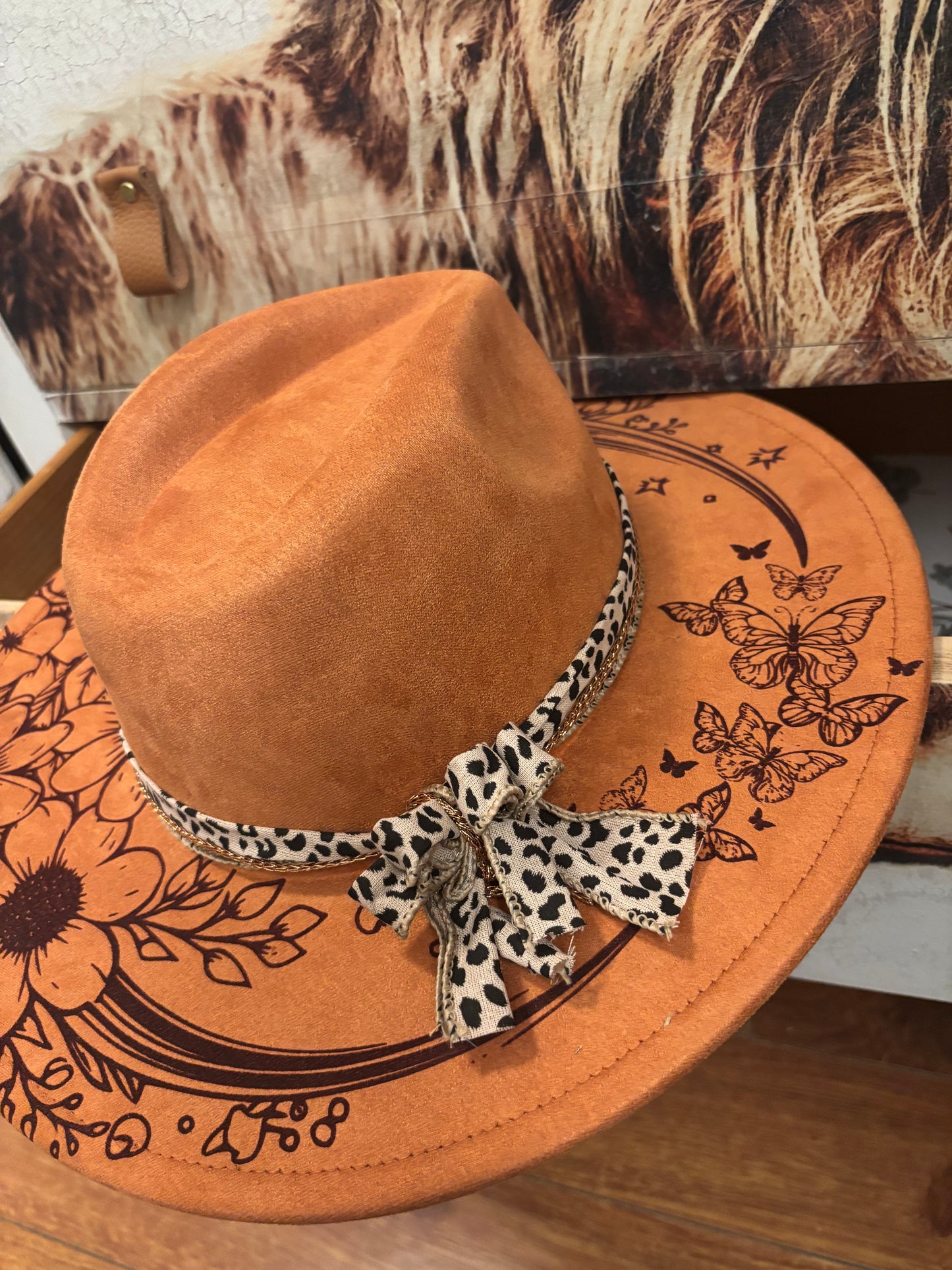 Feeling Fine in Terra Cotta- wide brim fedora hat