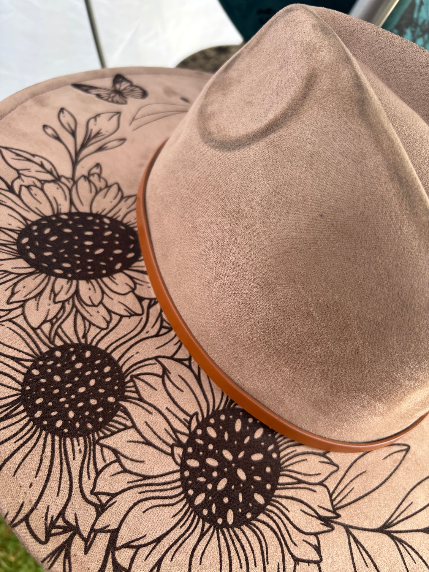 Highland Coos II- wide brim fedora hat