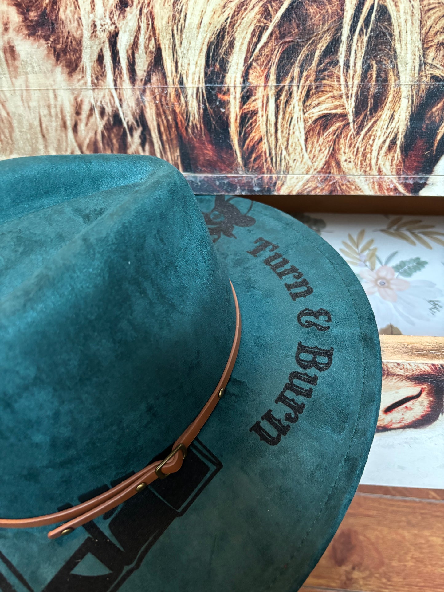 Turn & Burn - wide brim fedora hat