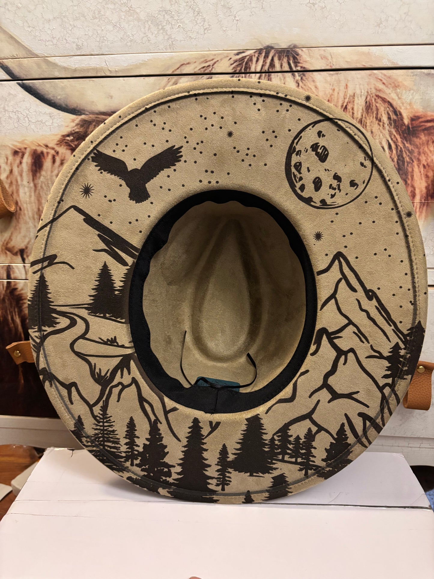 Midnight Owl -wide brim fedora hat