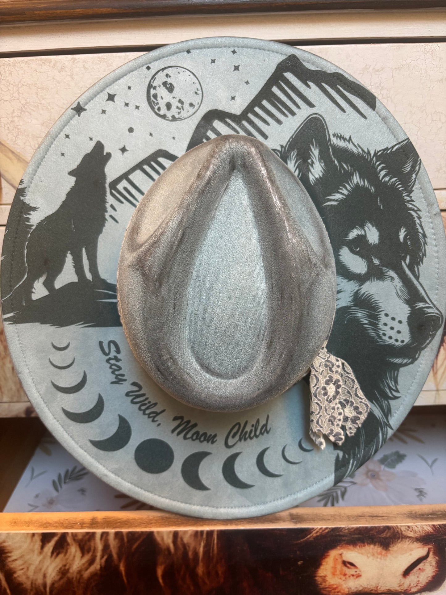 Moon Child - wide brim fedora hat