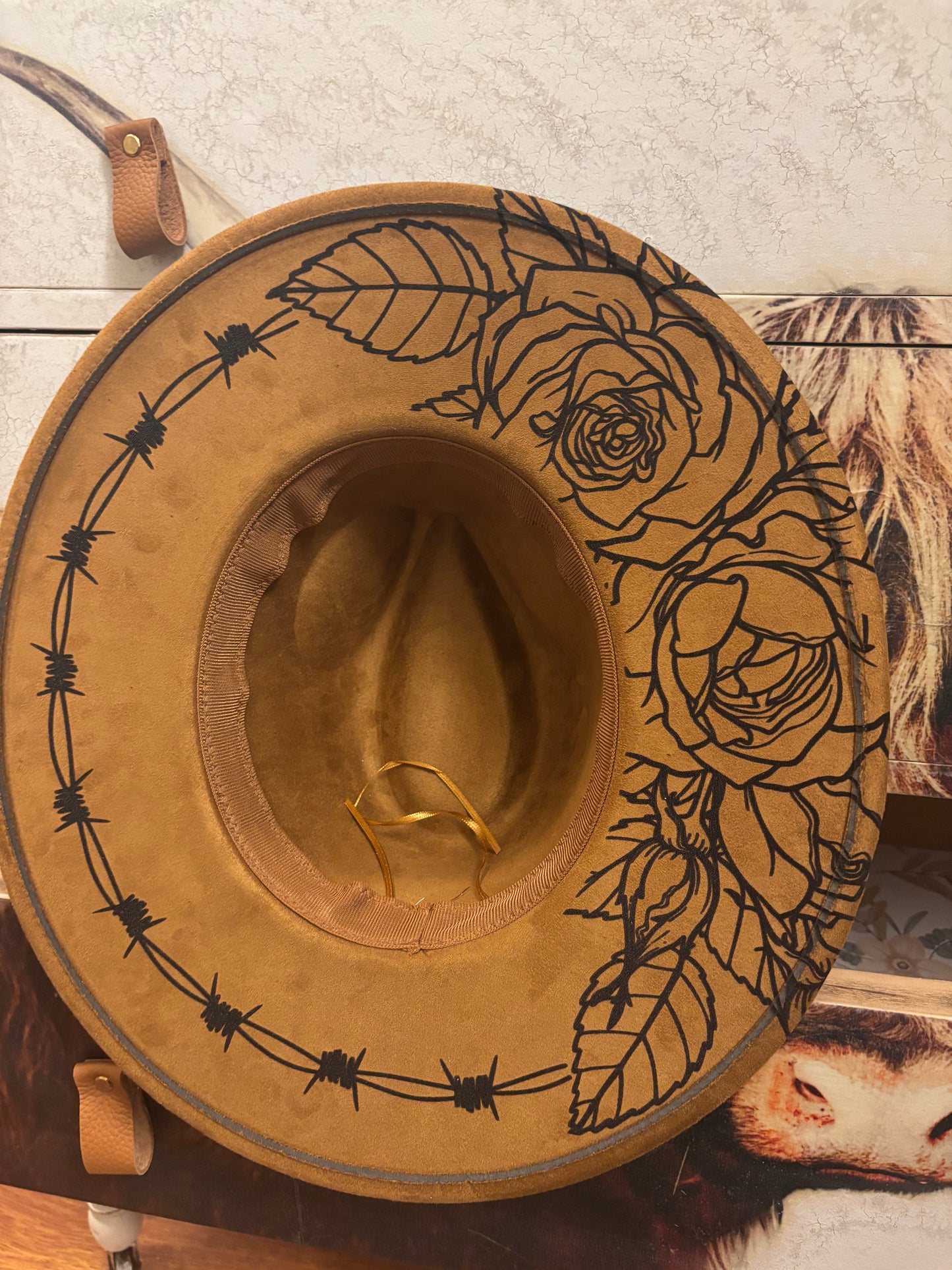 Every Rose Has Its Thorn- wide brim fedora hat