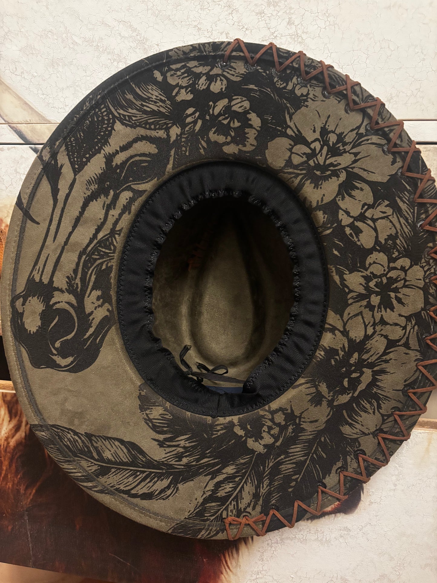 Floral Steed & Roses V2 - Wide Brim Fedora Hat