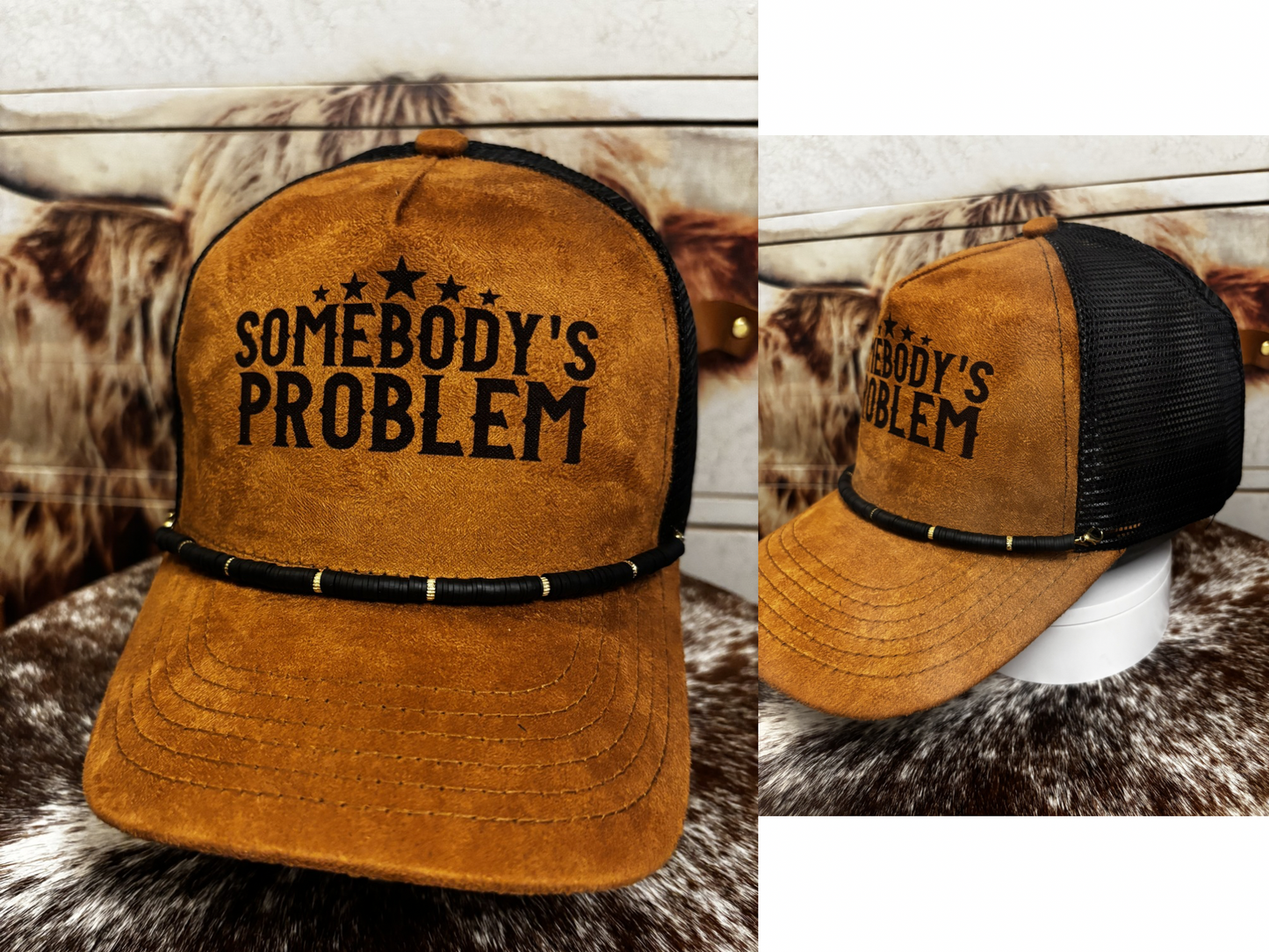 Somebody’s Problem - 2 Tone Suede Trucker Hat