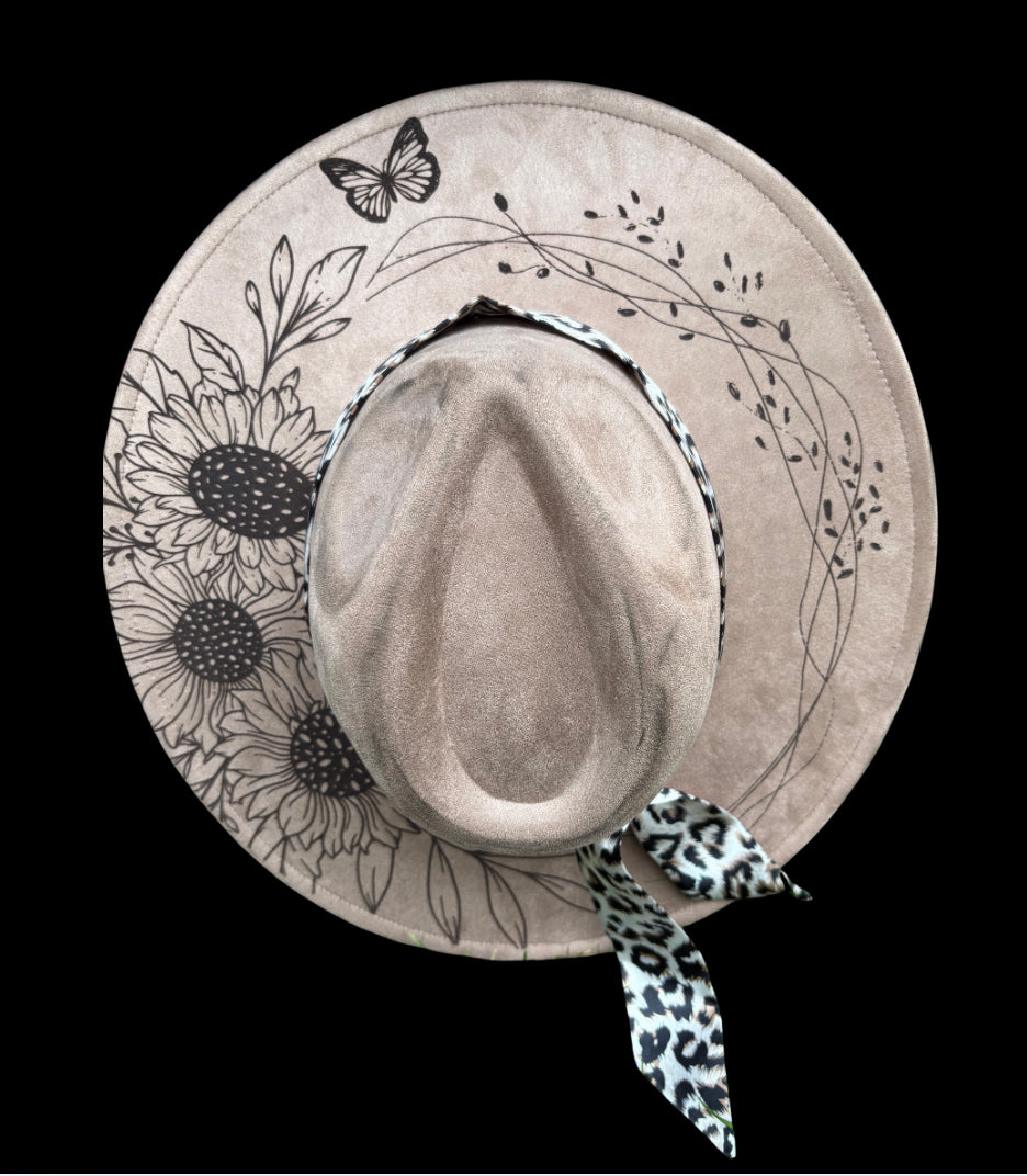 Highland Coos - wide brim fedora hat