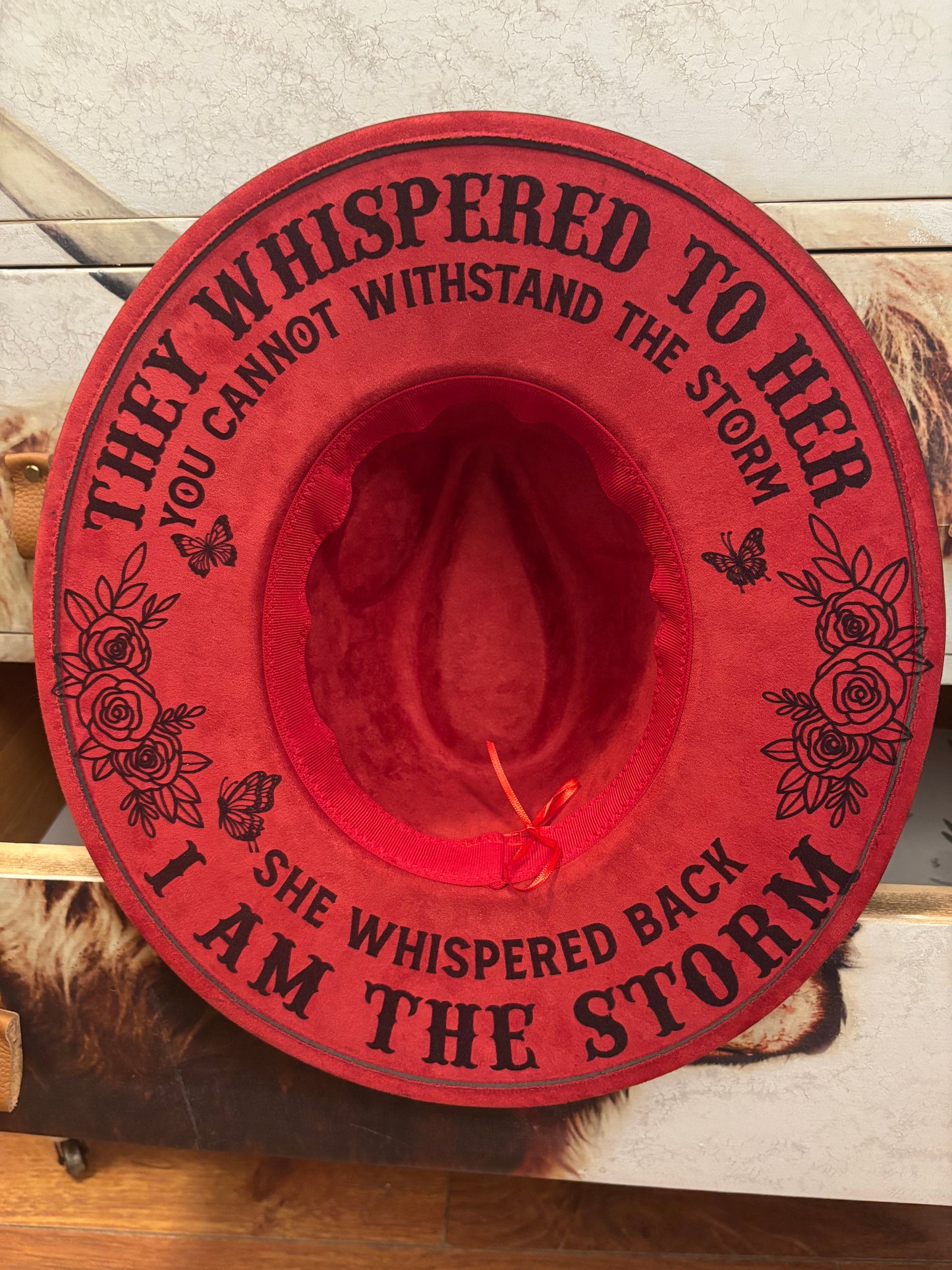 I Am The Storm- wide brim fedora hat