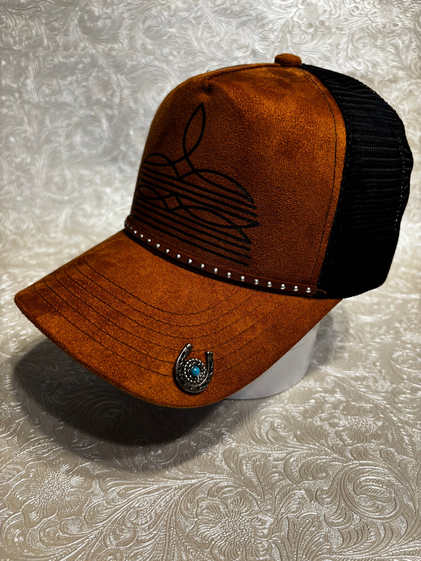 Boot Stitch - 2 Tone Suede Trucker Hat