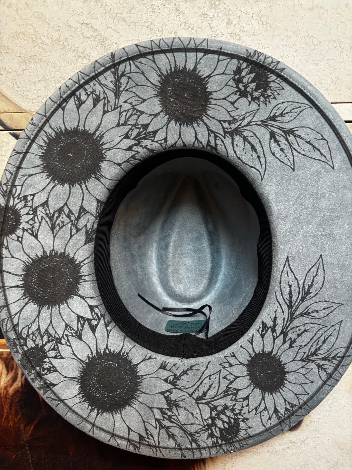 Sunflower Stampede - wide brim fedora hat