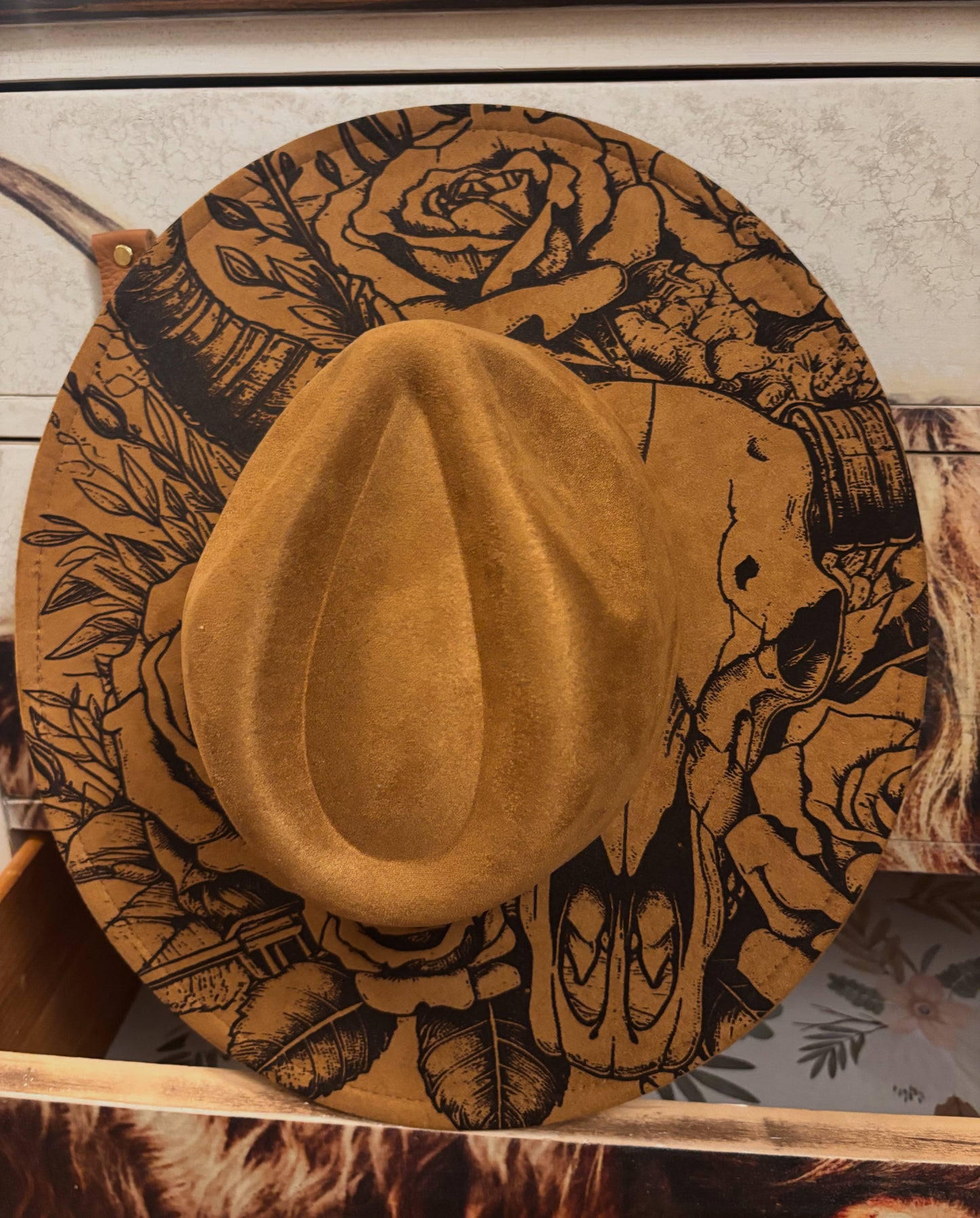 Every Rose Has Its Thorn- wide brim fedora hat