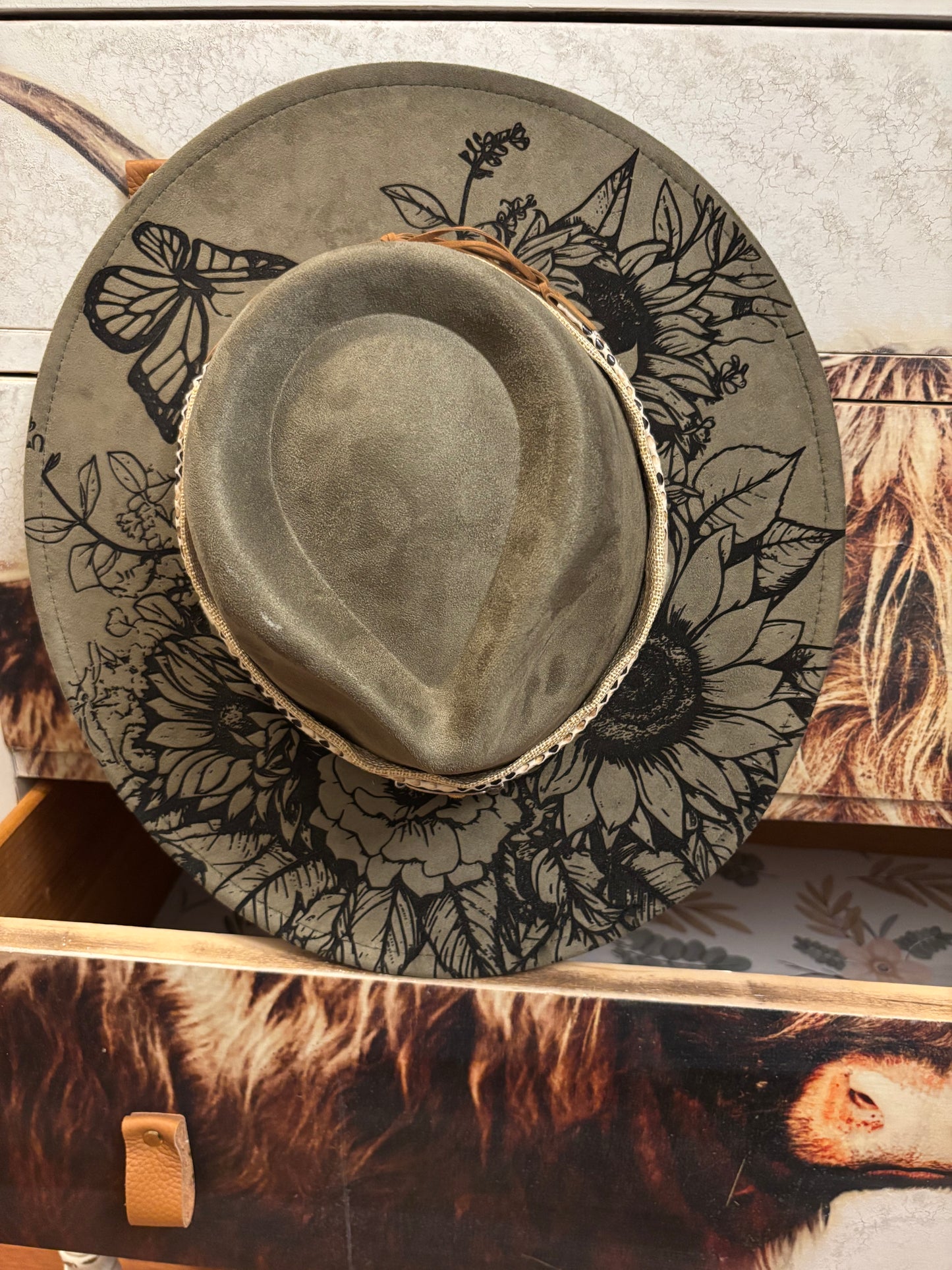 Compass Rose Dreamer- wide brim fedora hat