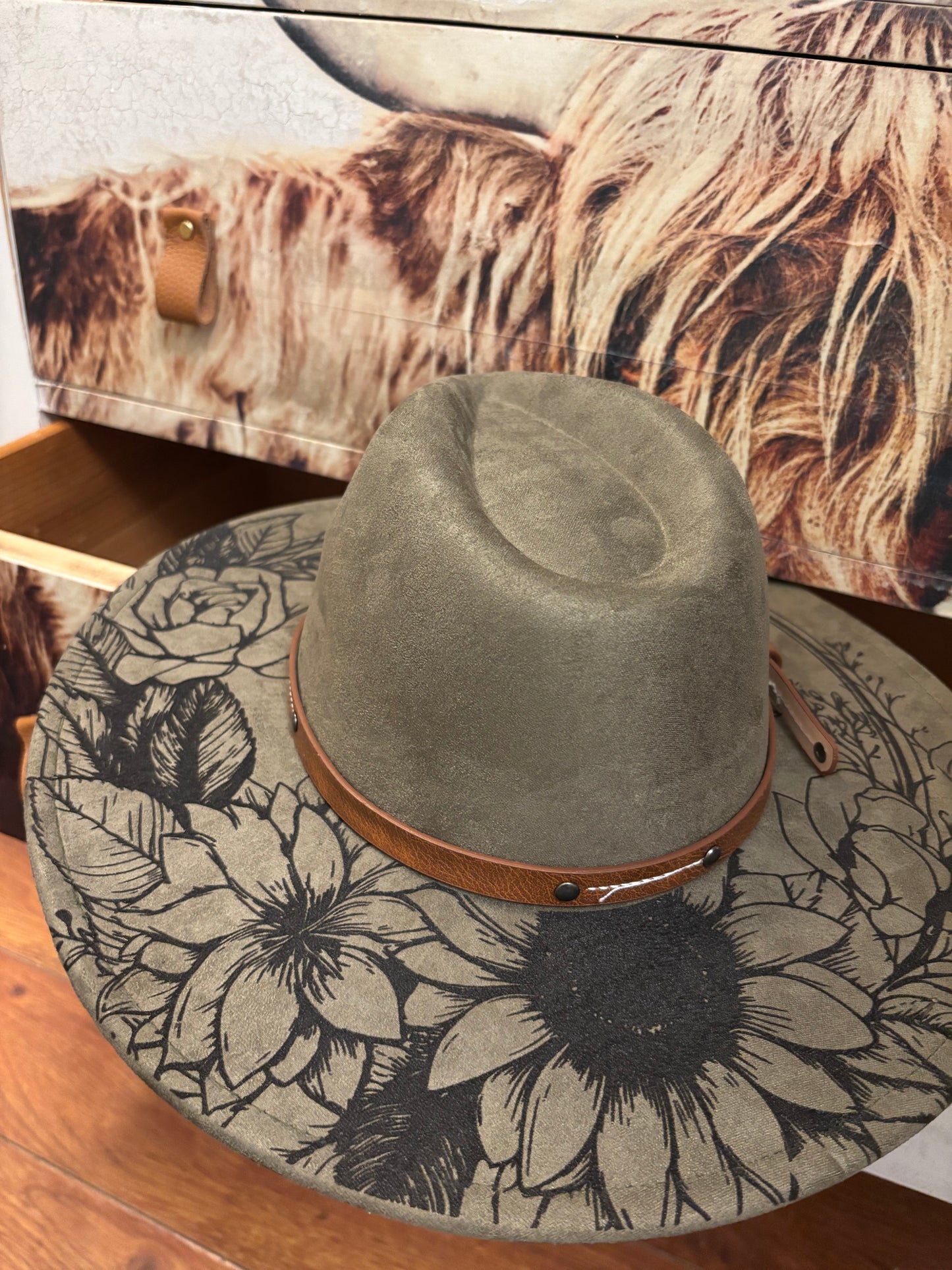 Every Rose Has Its Thorn III - wide brim fedora hat