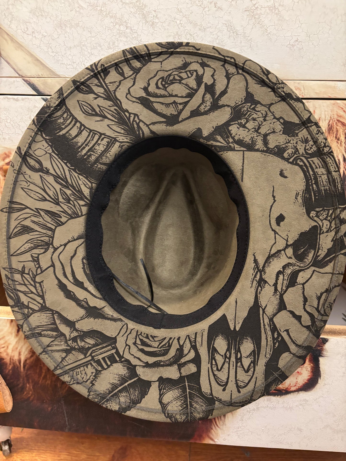 Every Rose Has Its Thorn III - wide brim fedora hat