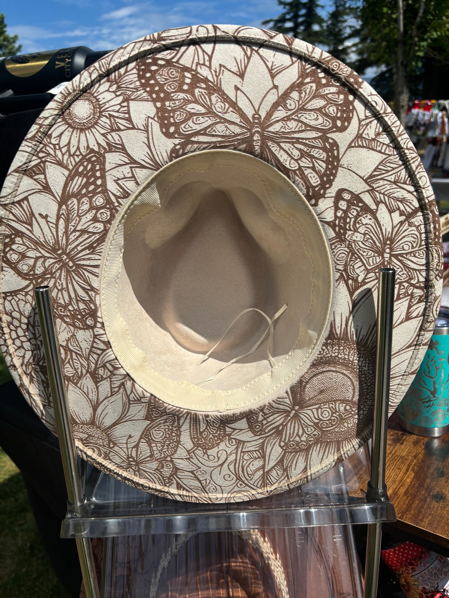 Sunflower Fields - wide brim fedora hat