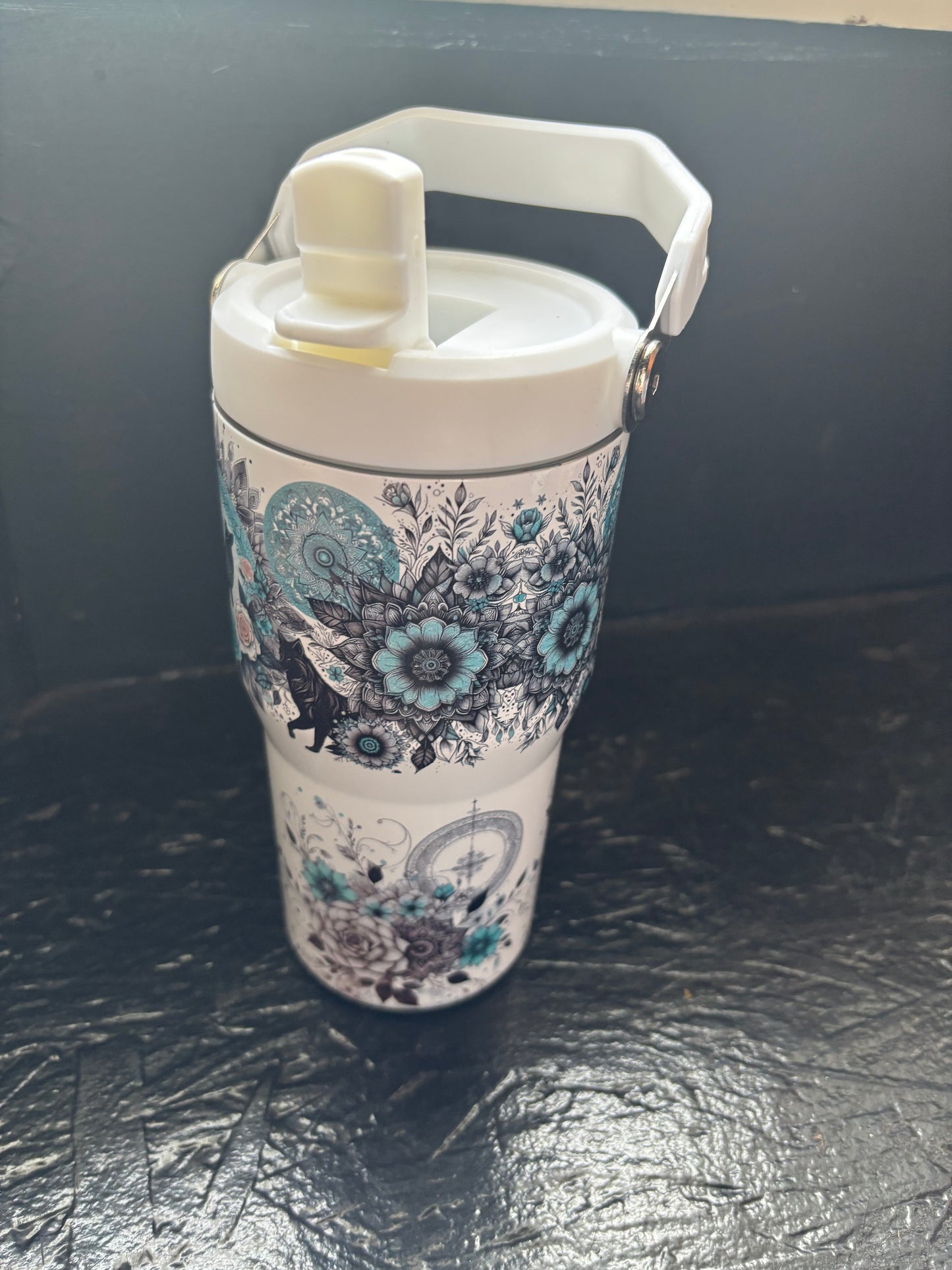 Mystic Wolf- 20oz flip top Waterbottle