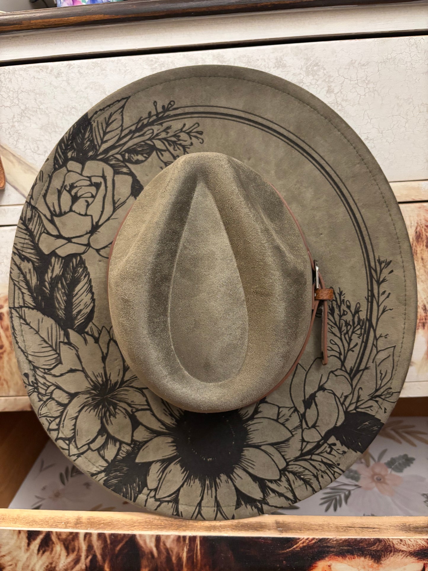 Every Rose Has Its Thorn III - wide brim fedora hat
