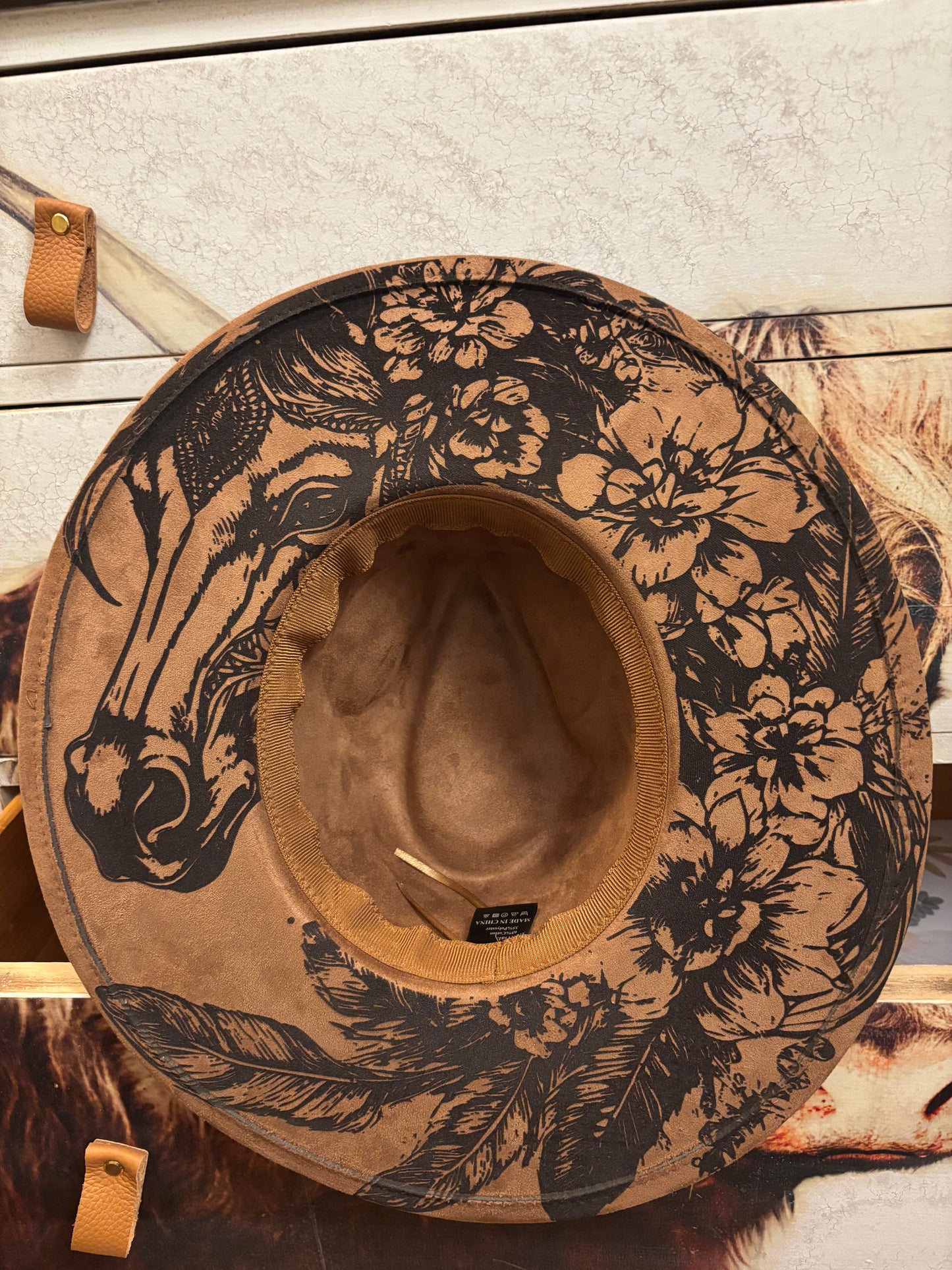 Floral Steed - wide brim fedora hat