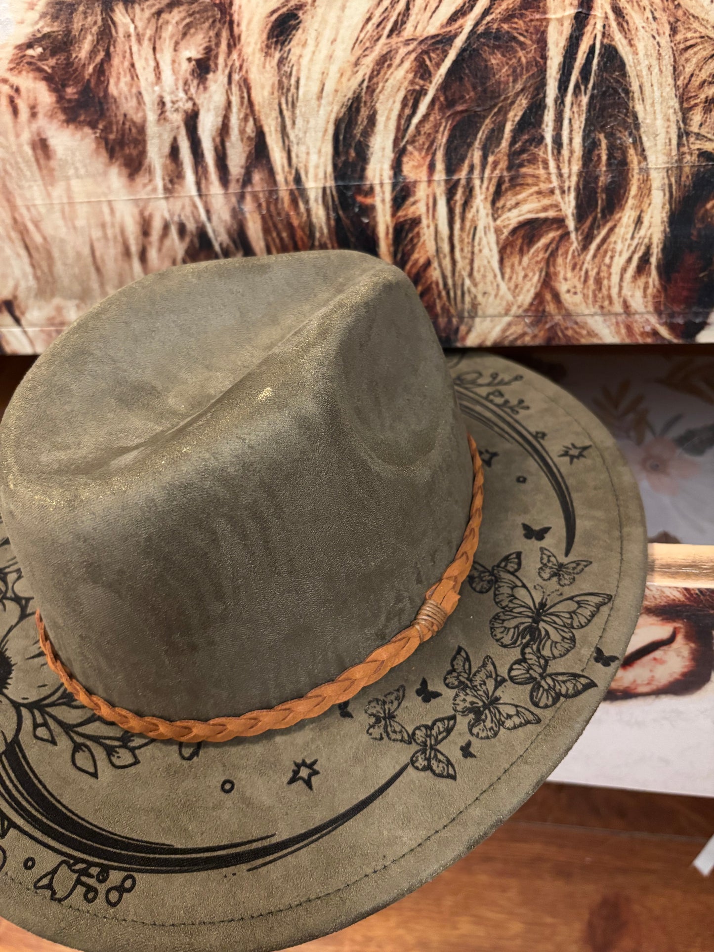Floral Steed -Youth short brim fedora hat