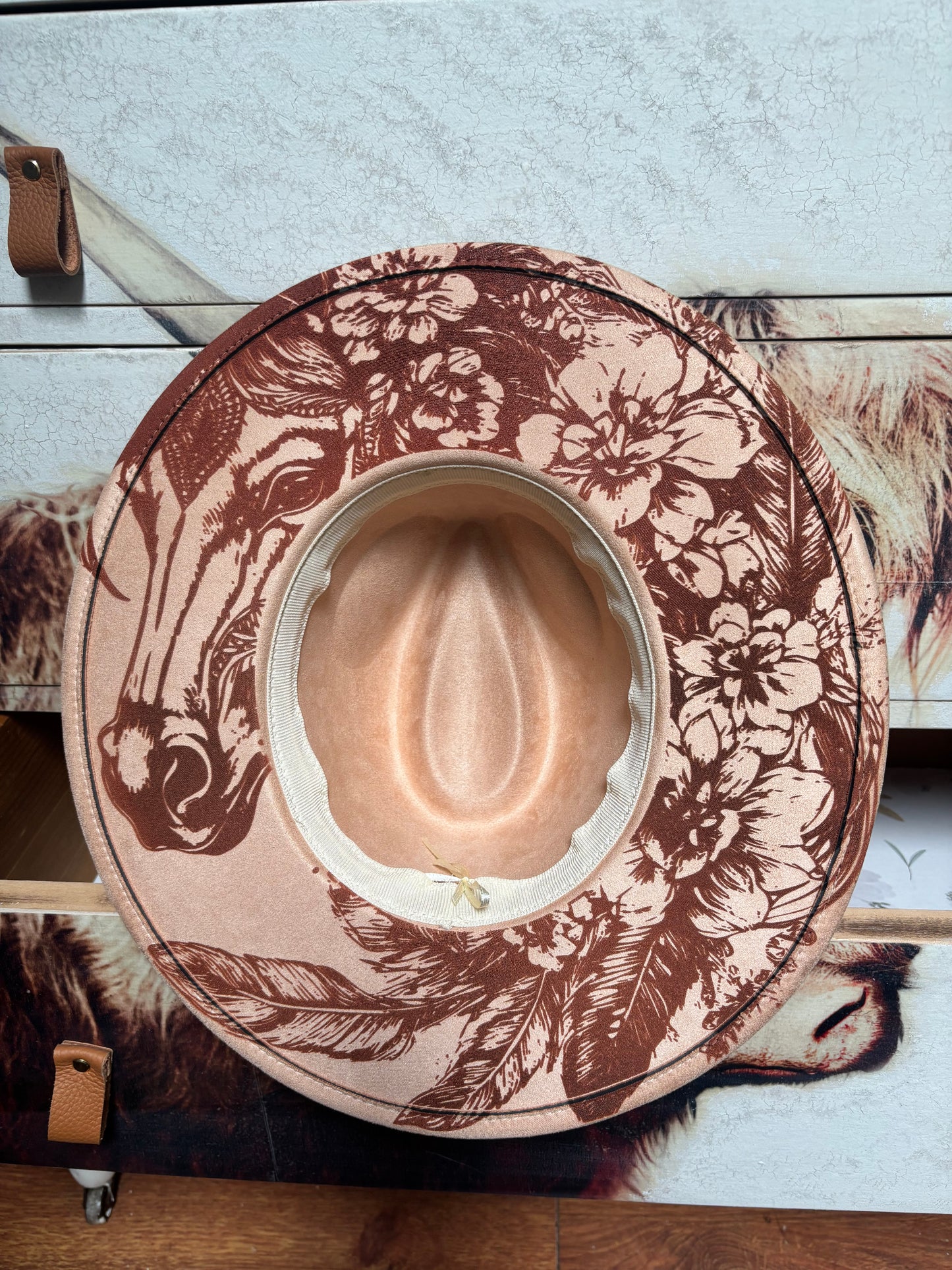 Floral Steed III- wide brim fedora hat