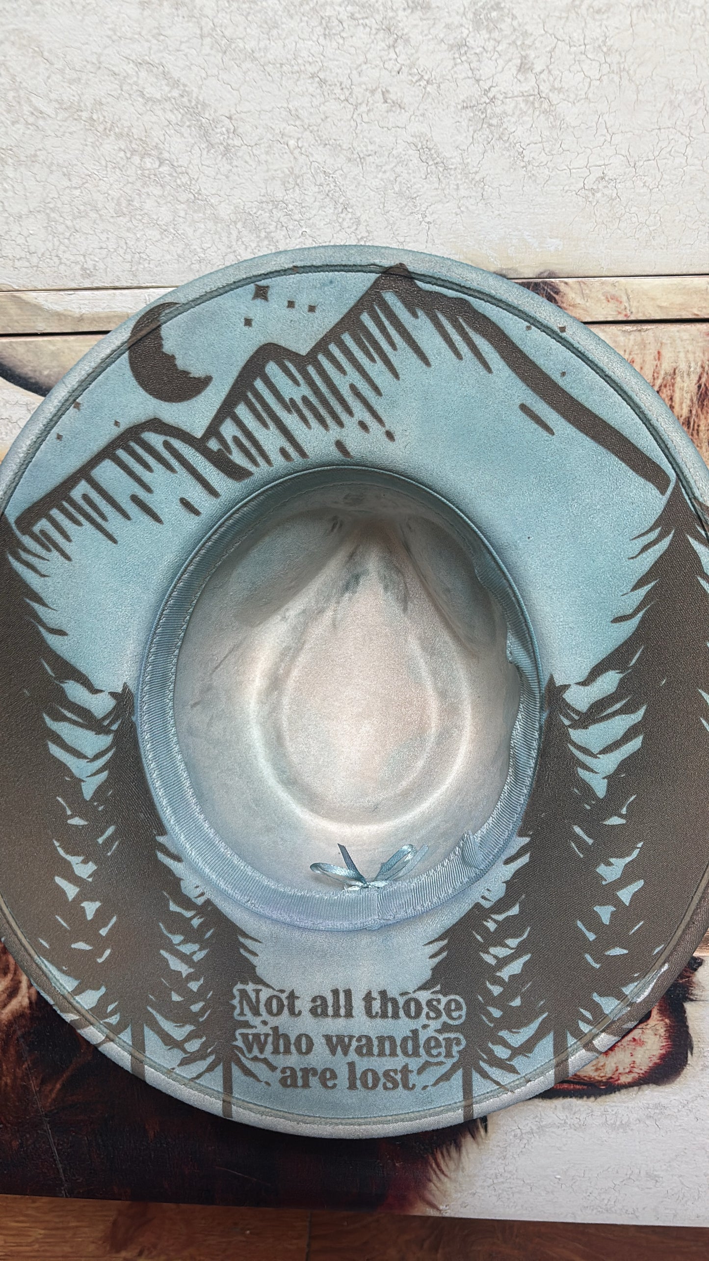 Mystic Steed (water colour) - wide brim fedora hat