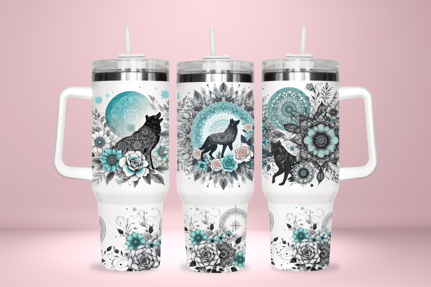 40oz Wolf Dreamcatcher Tumbler