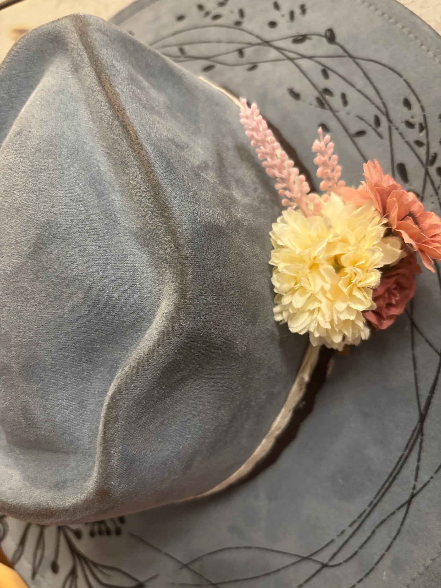 Floral Steed II - wide brim fedora hat