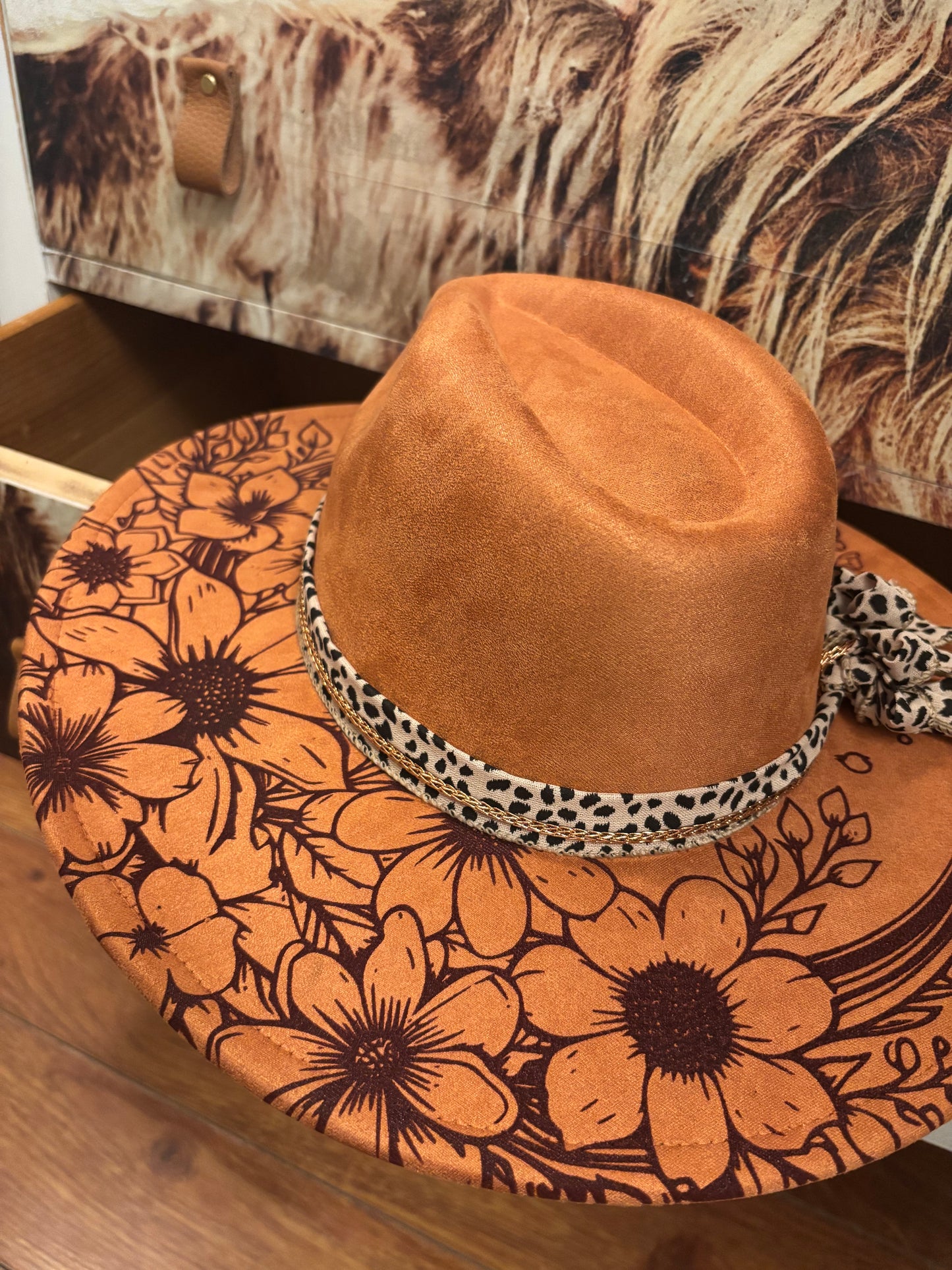Feeling Fine in Terra Cotta- wide brim fedora hat