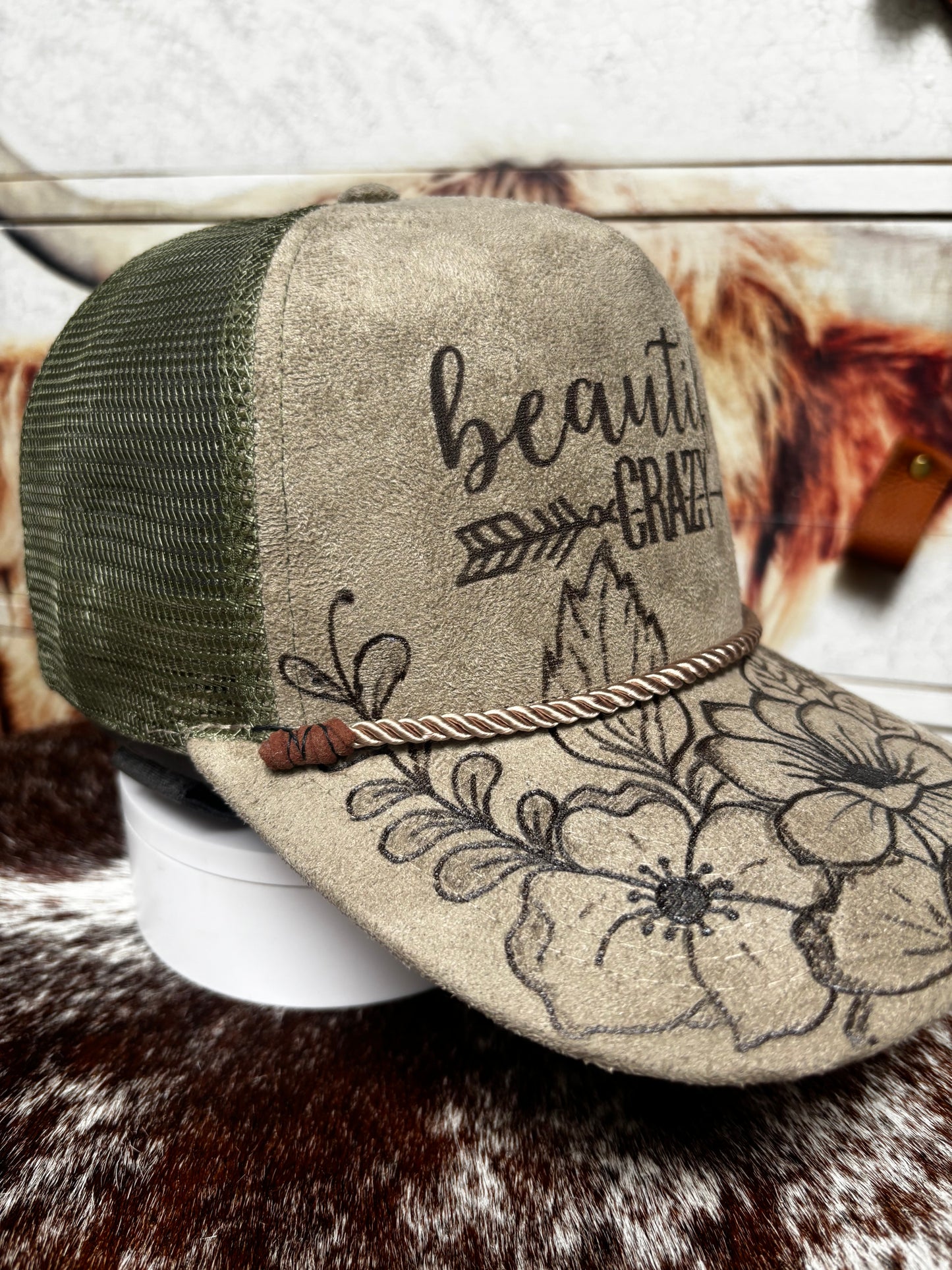 Beautiful Crazy - Suede Trucker Hat