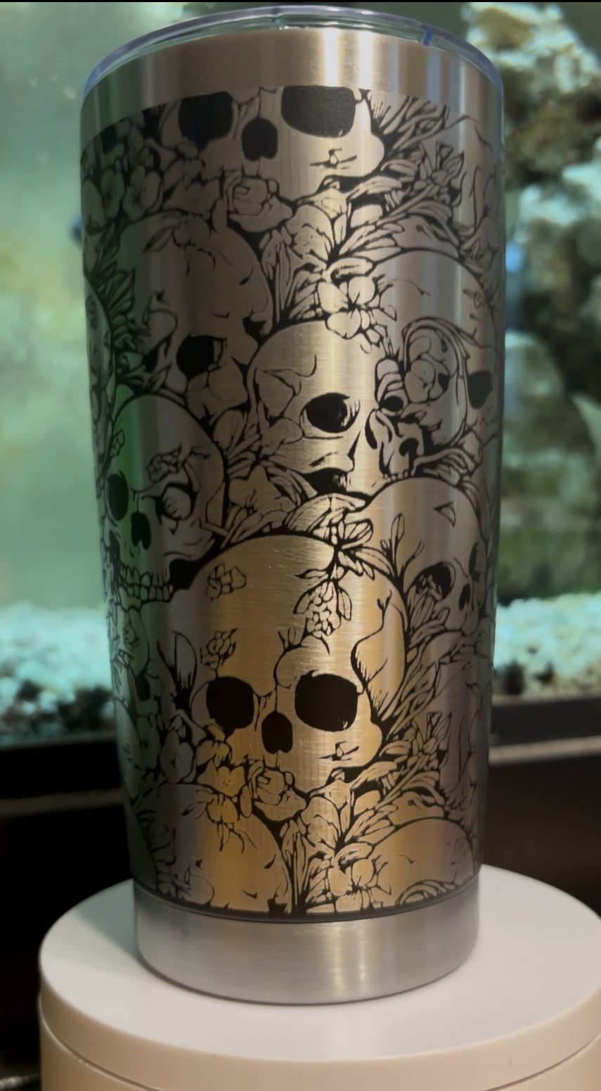 Skulls - 20oz Laser Engraved Tumbler