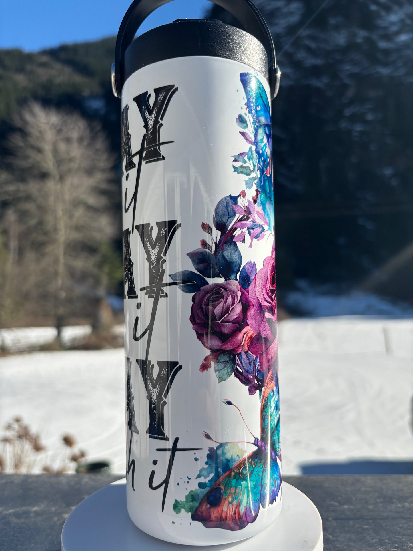 20oz Waterbottle - Pray on it Pray over it Pray through it