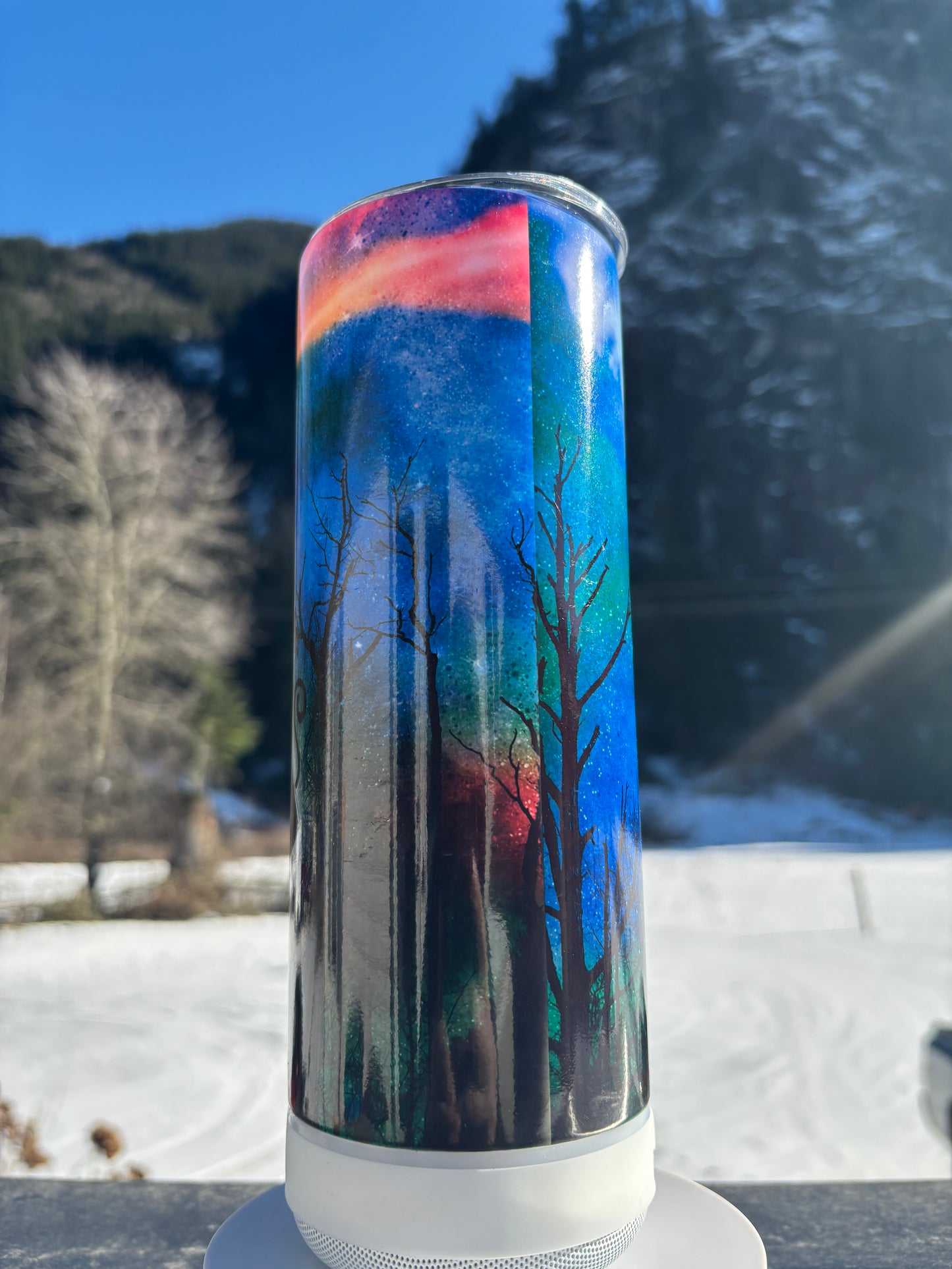 20oz Bluetooth Speaker Tumbler- Not all who Wander are Lost