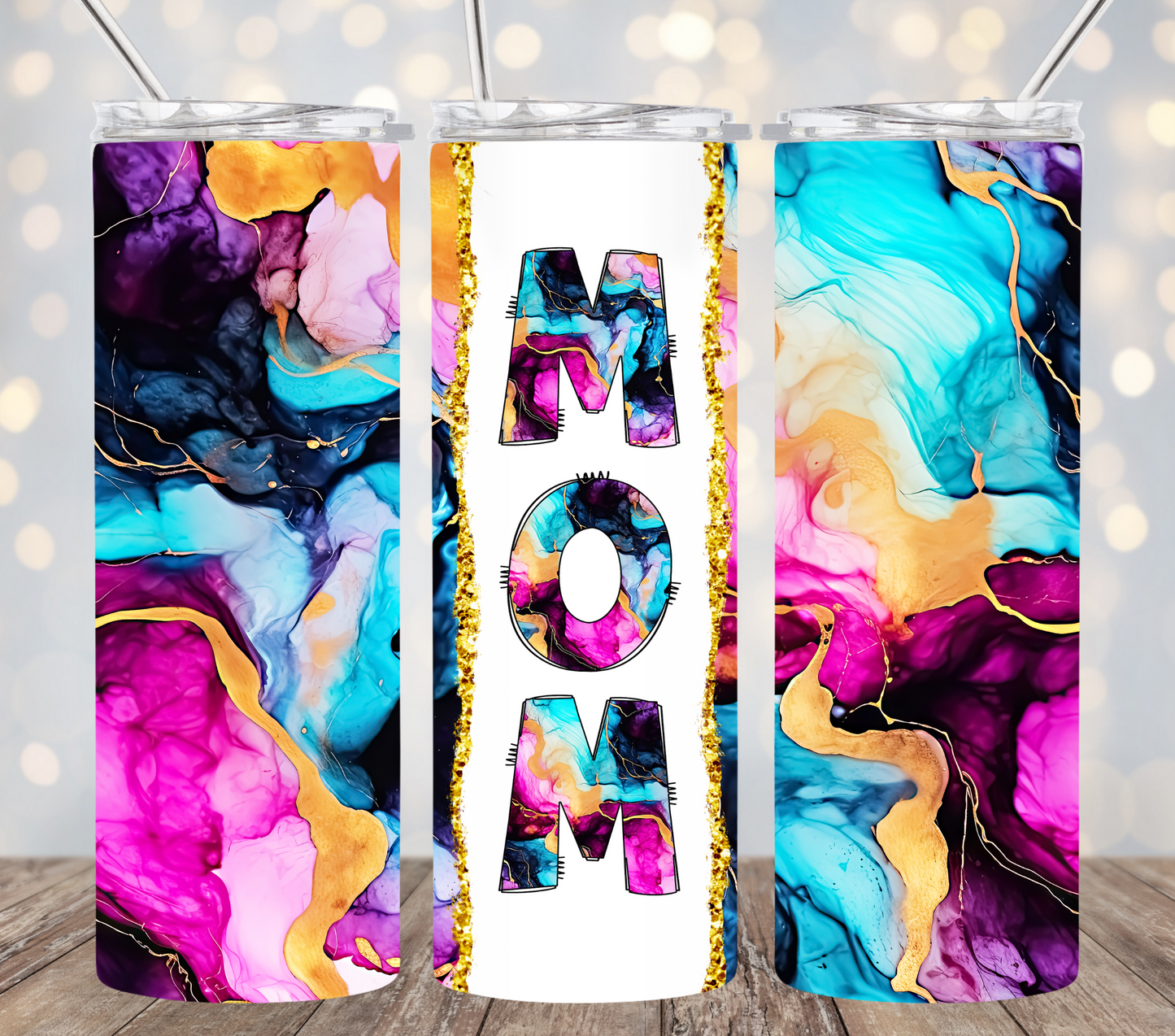 Mom alcohol ink- 20ozTumbler