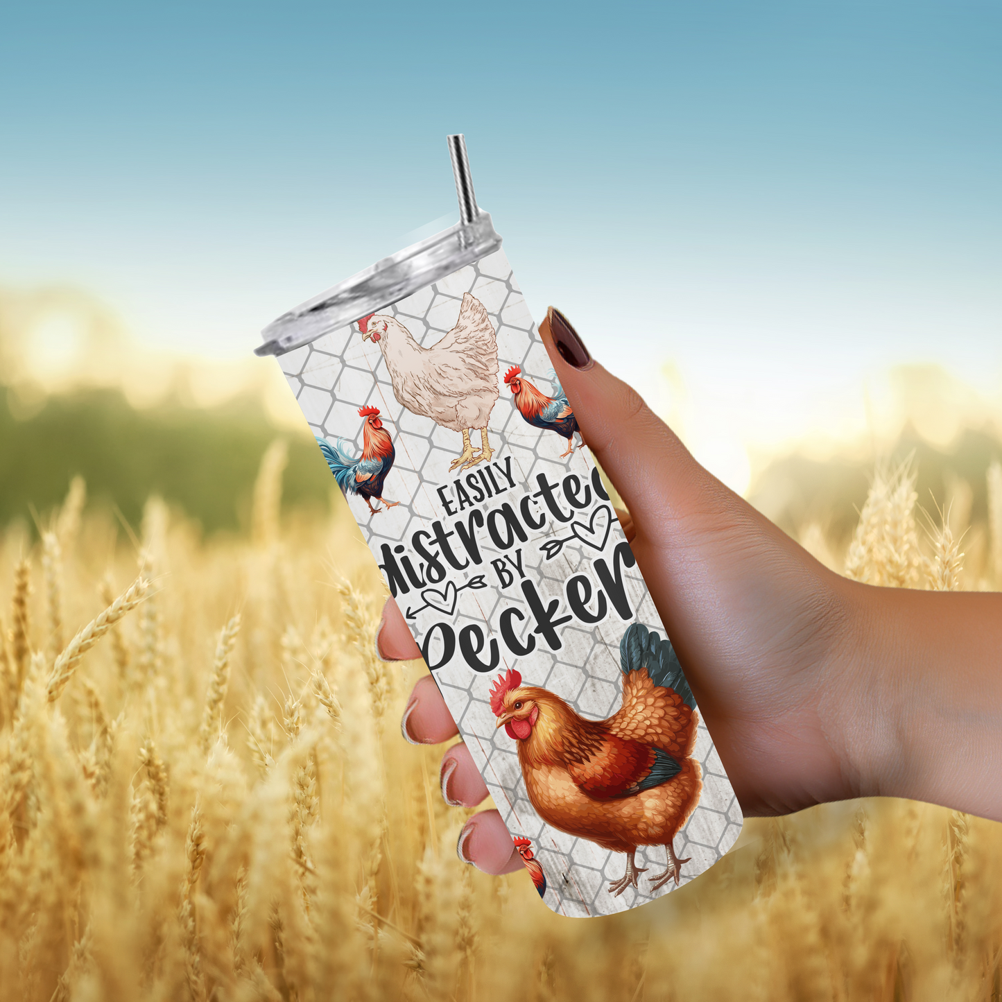 Easily Distracted by Peckers - 20ozTumbler
