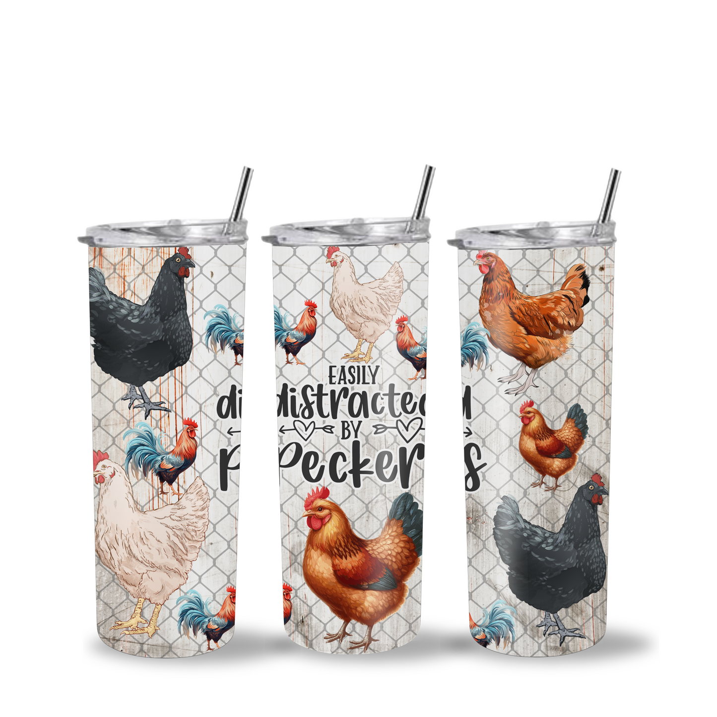 Easily Distracted by Peckers - 20ozTumbler