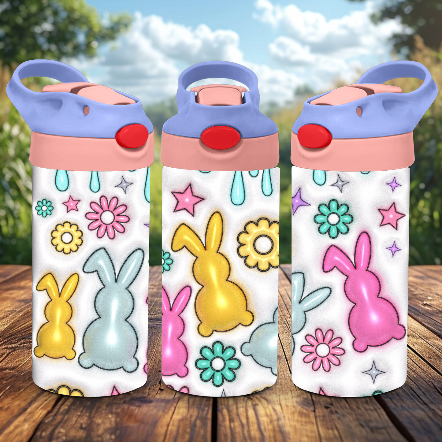 12oz Flip Top Tumbler - 3D Easter Bunny