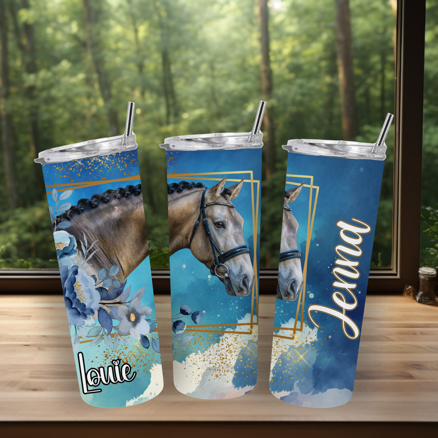 Custom Horse Photo Tumbler