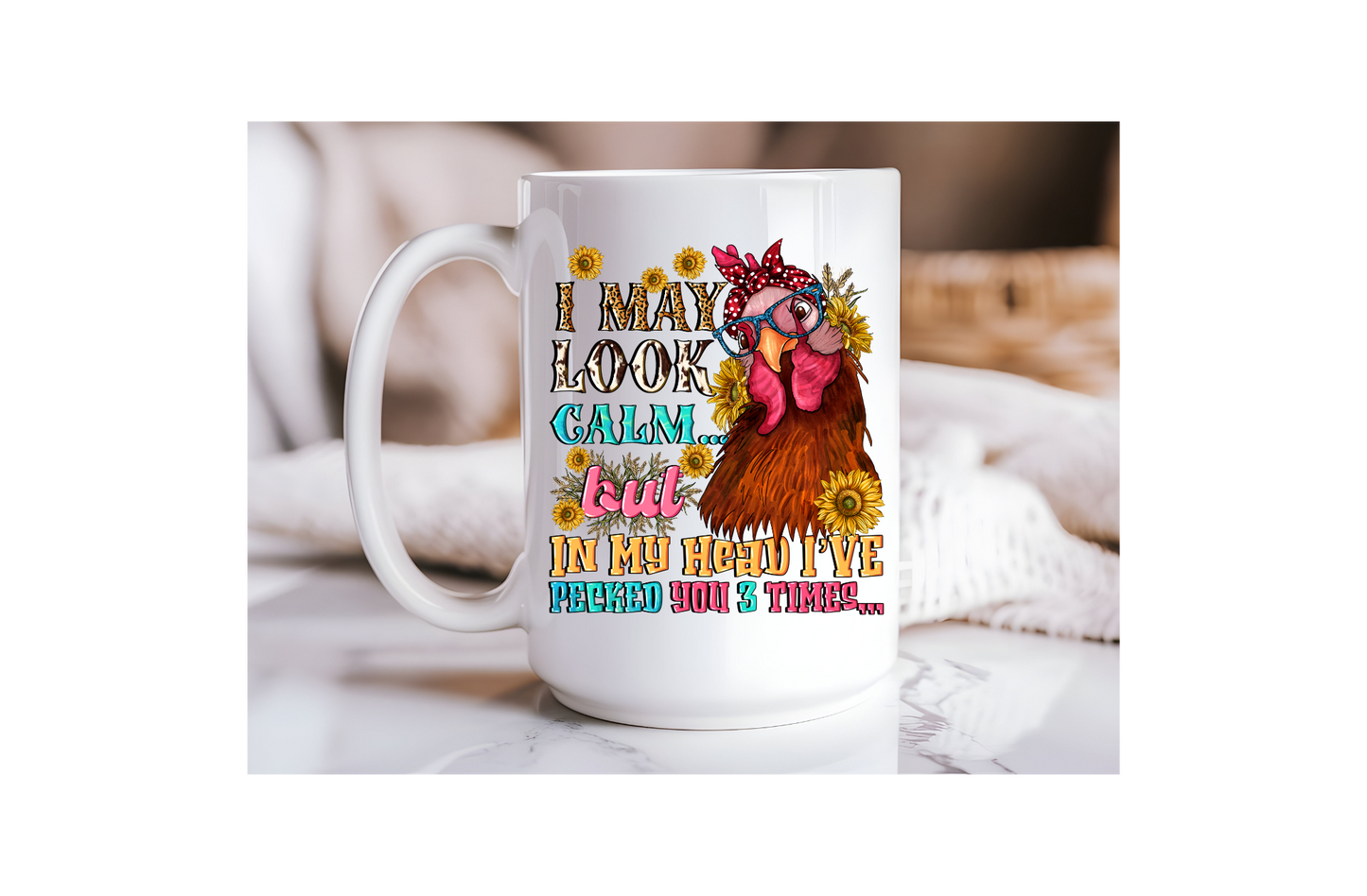 15oz Ceramic Mug - I MAY LOOK CALM