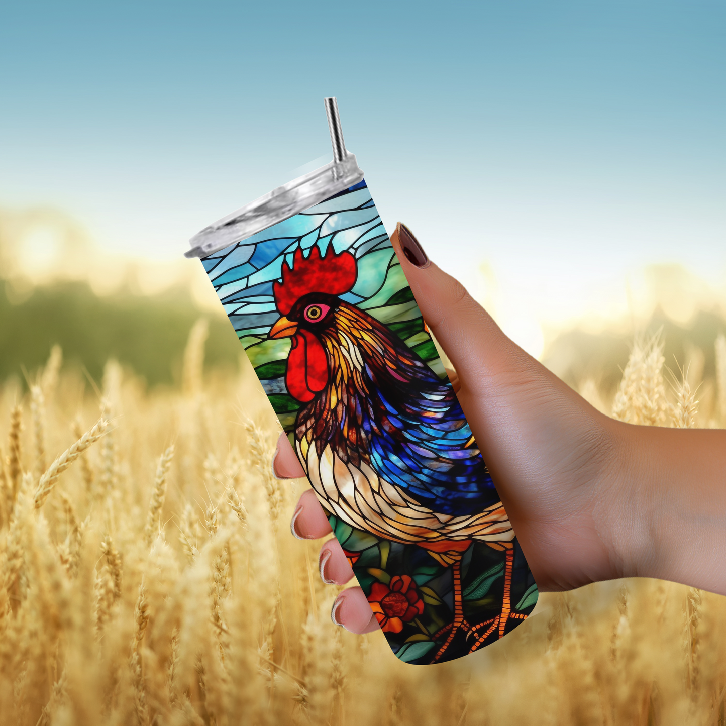 Stained Glass Rooster - 20ozTumbler