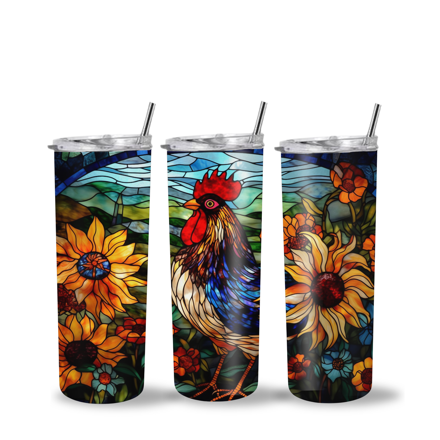 Stained Glass Rooster - 20ozTumbler