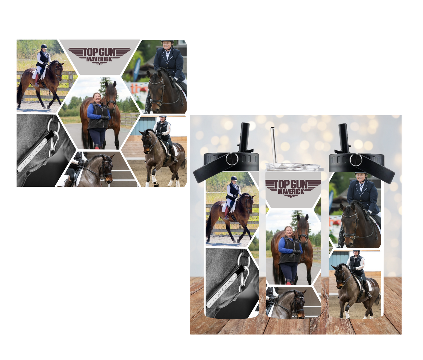 Custom Horse Photo Tumbler