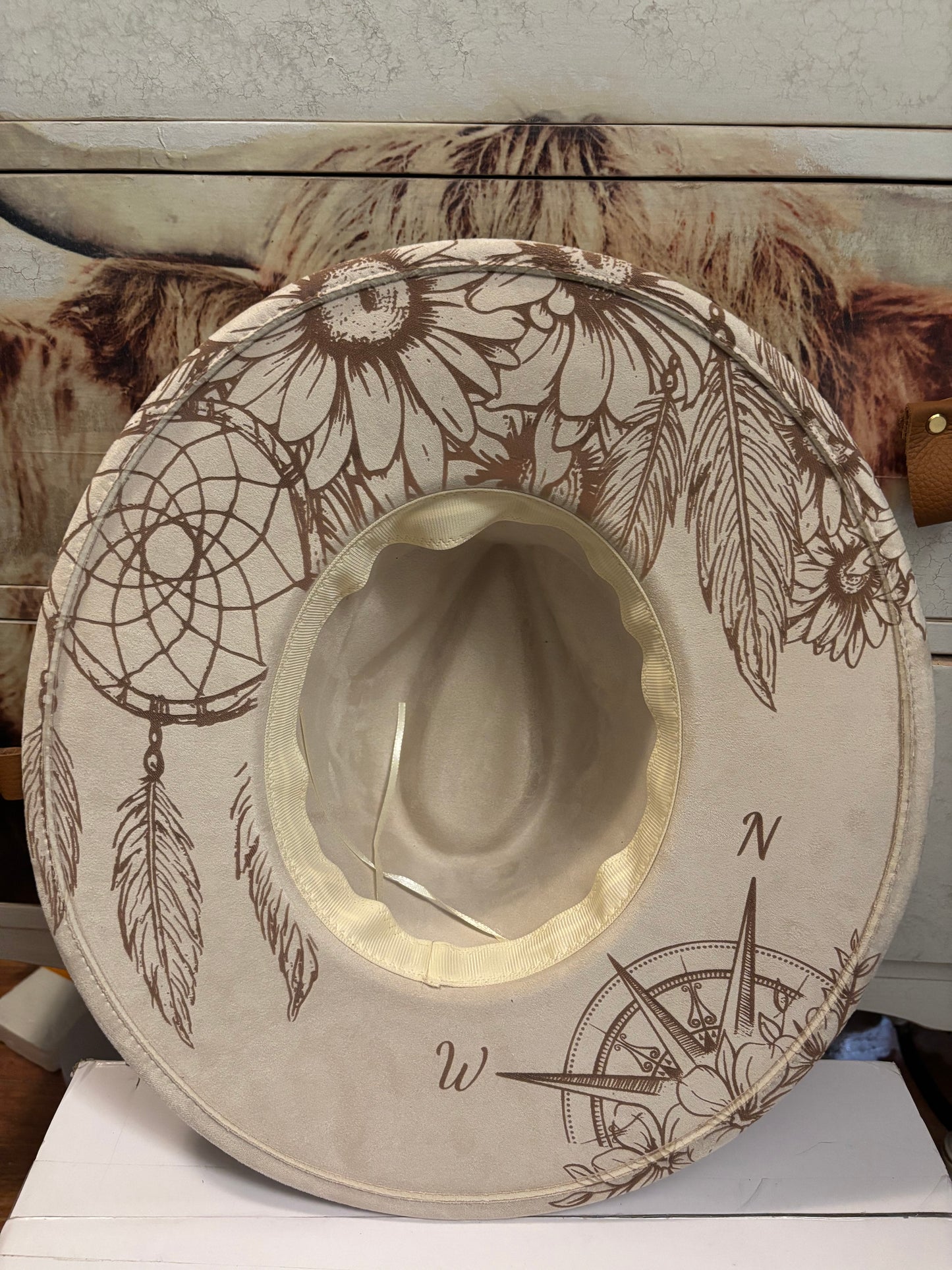 Floral Steed Dreamer- wide brim fedora hat