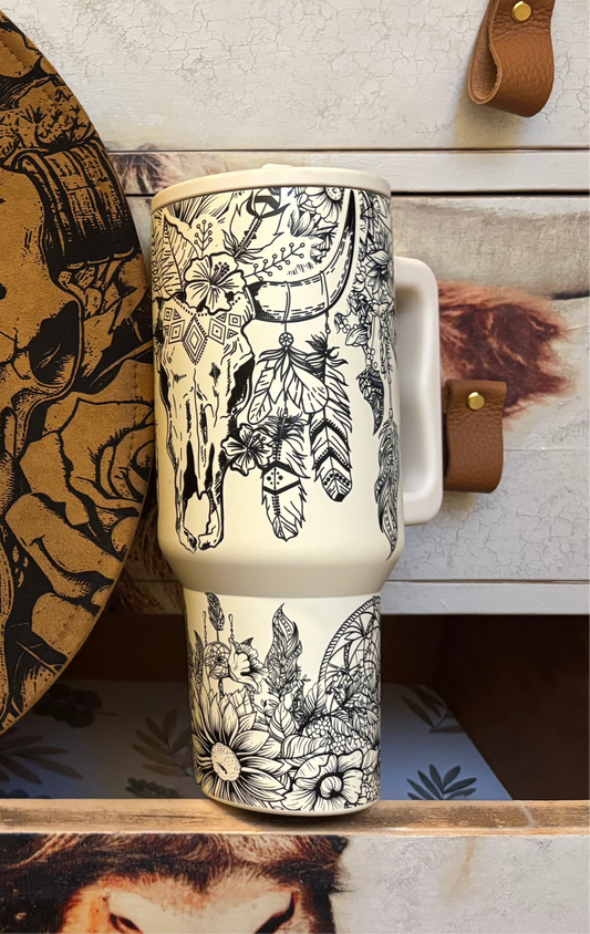 40oz  Boho Tumbler