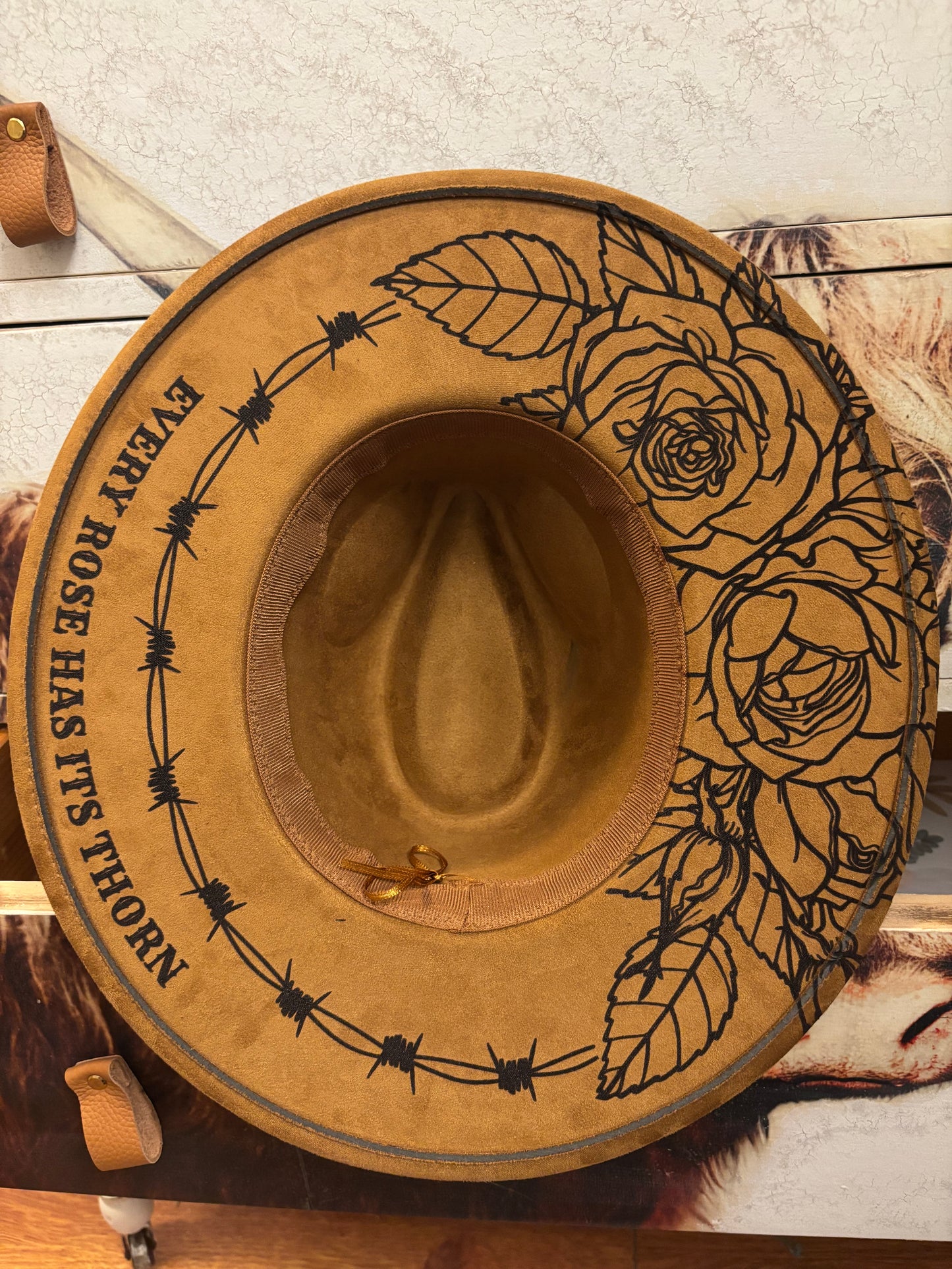 Every Rose Has Its Thorn II- wide brim fedora hat