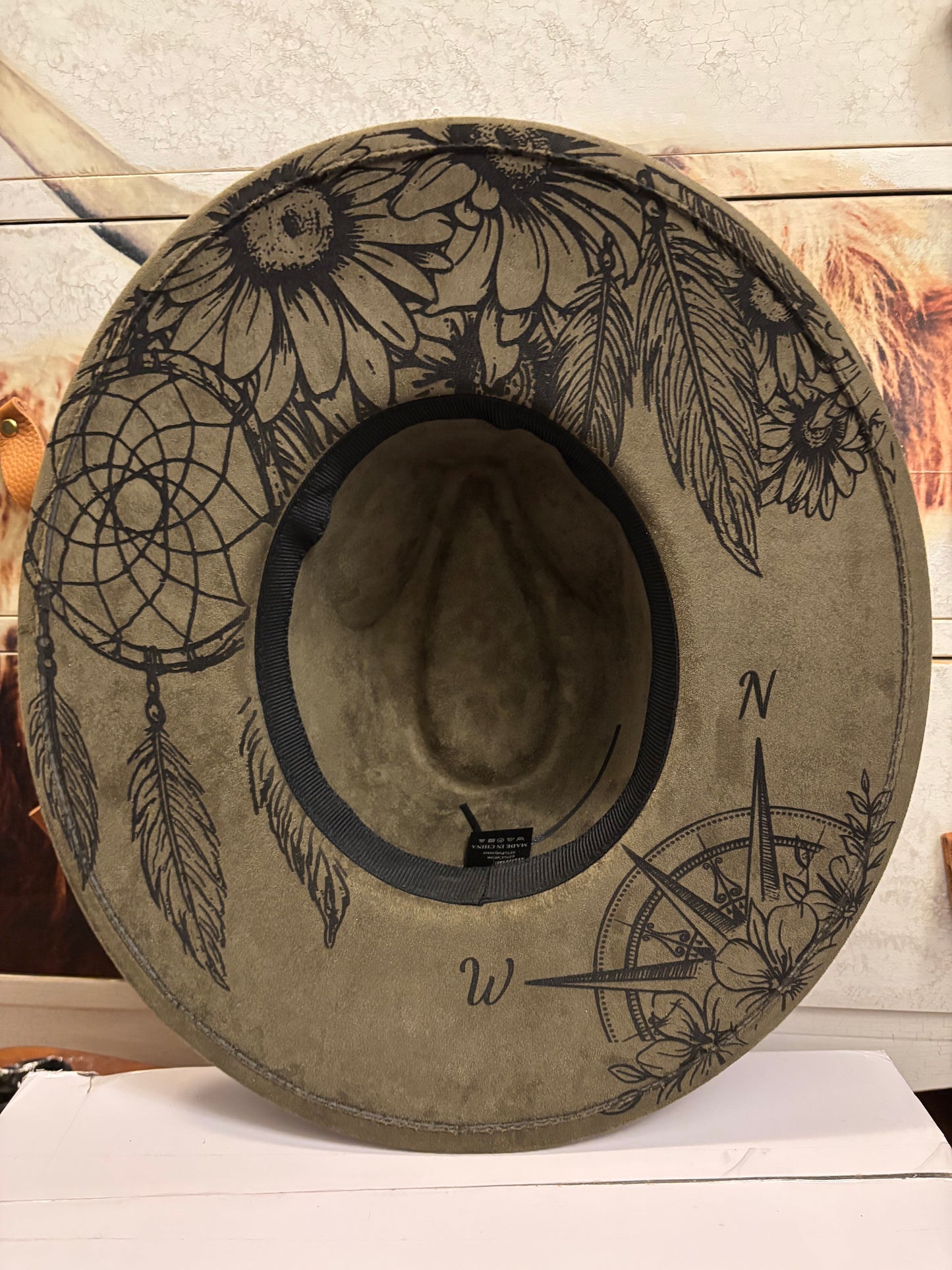 Floral Steed Dreamer- wide brim fedora hat