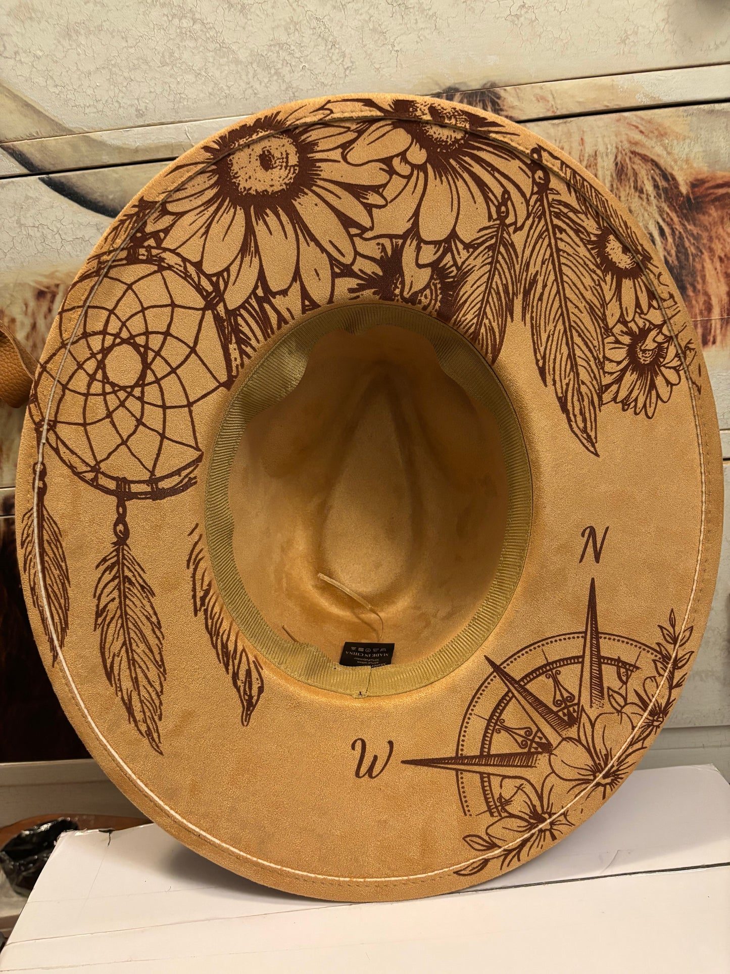 Floral Steed Dreamer- wide brim fedora hat