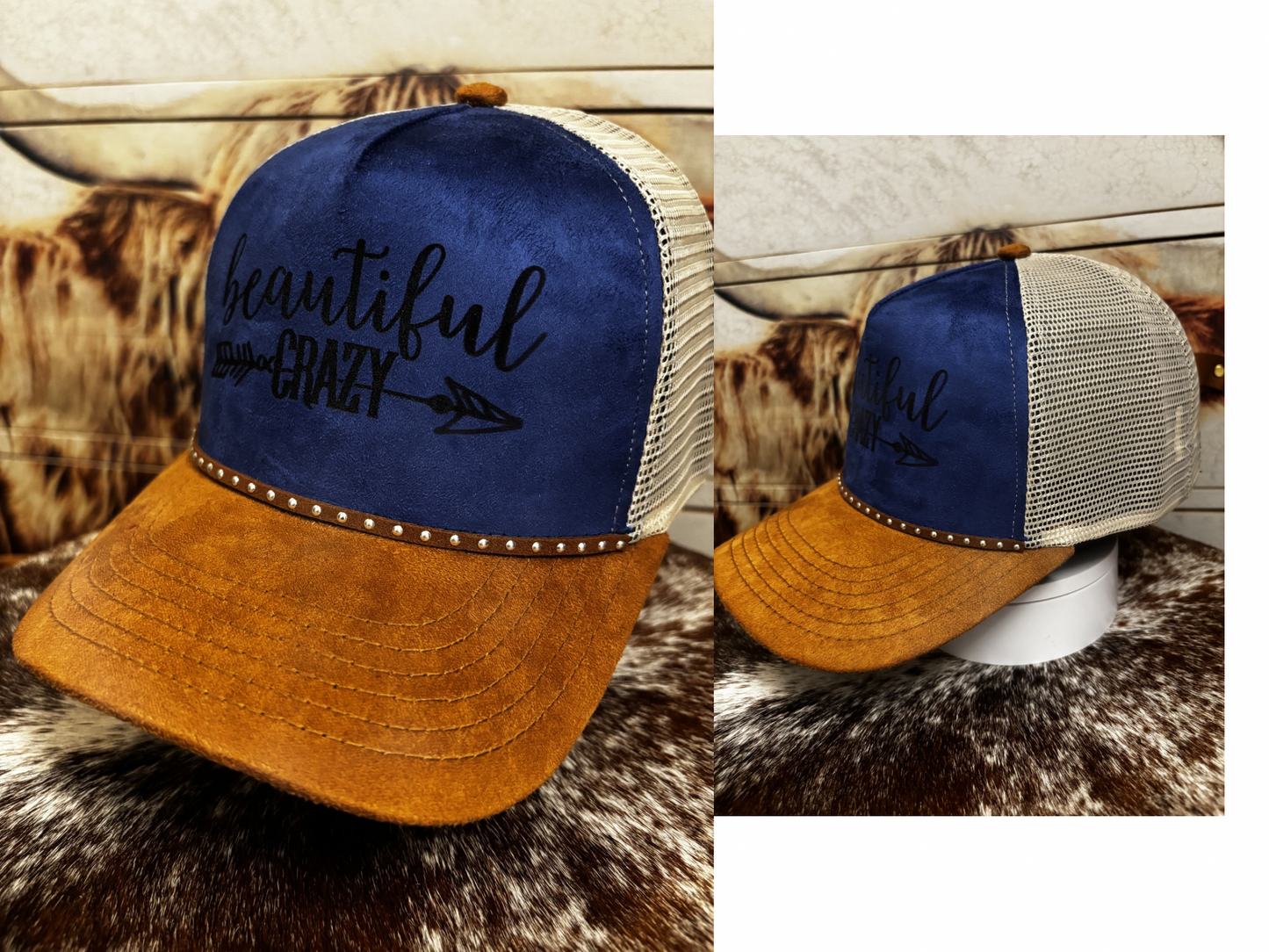 Beautiful Crazy - 2 Tone Suede Trucker Hat