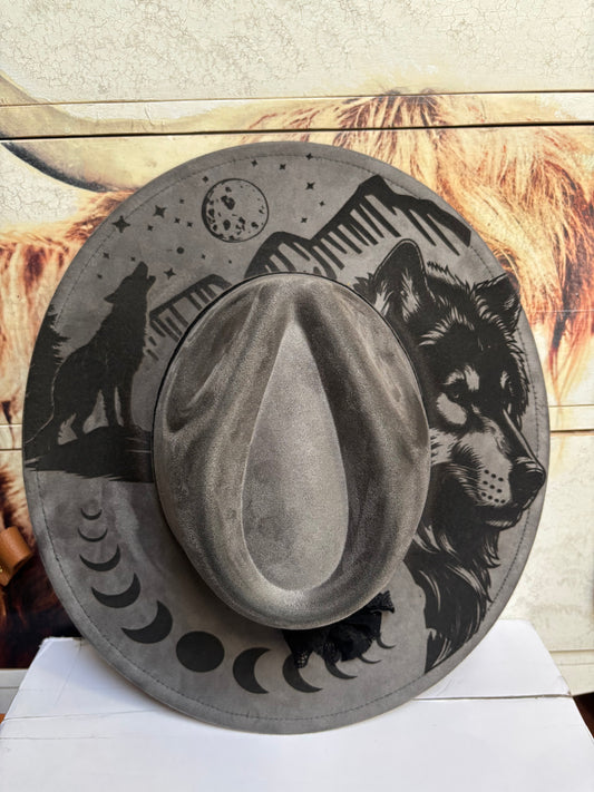 Full Moon Dreamer- wide brim fedora hat