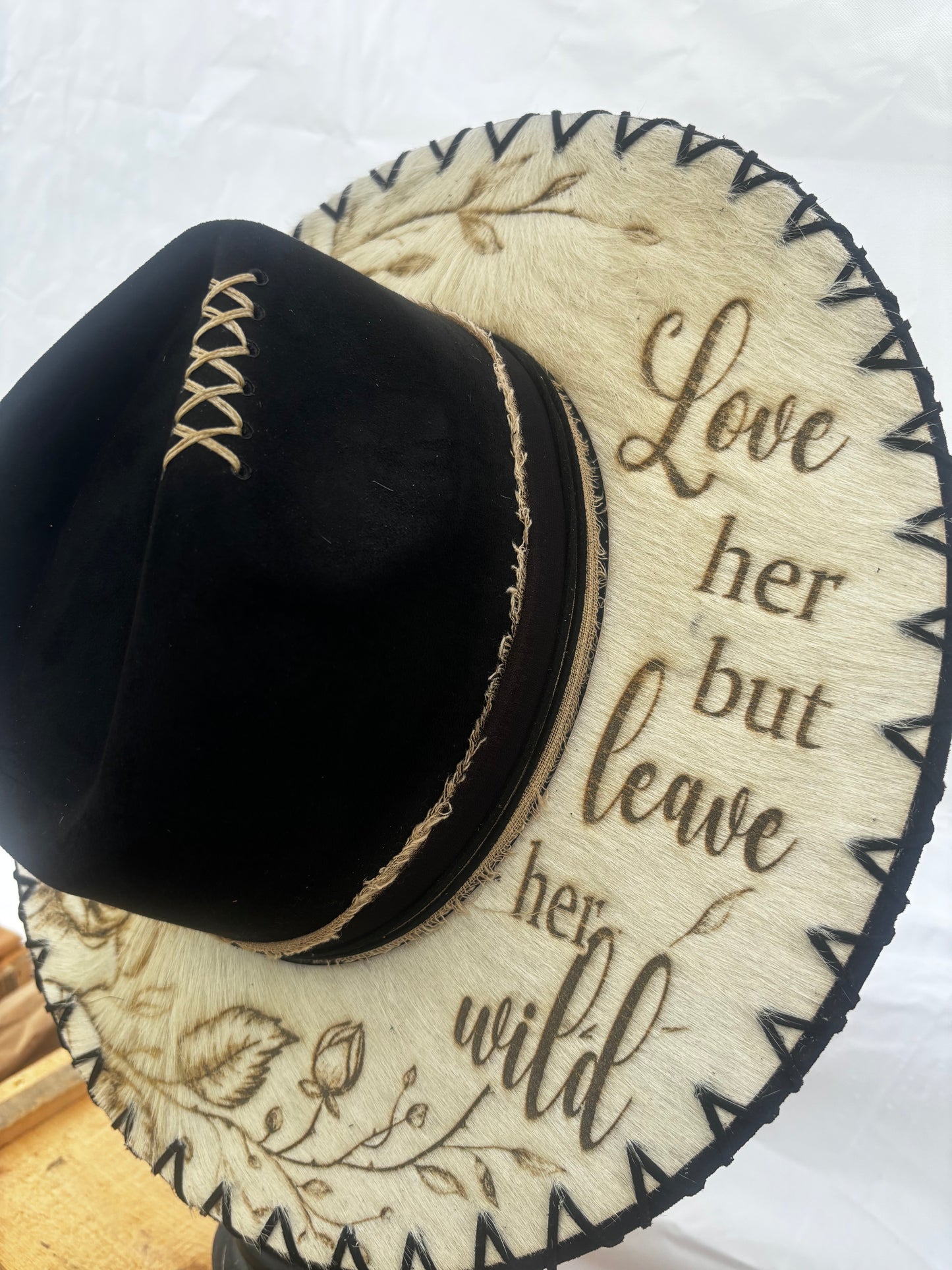 Love Her But Leave Her Wild (V11) - wide brim fedora hat