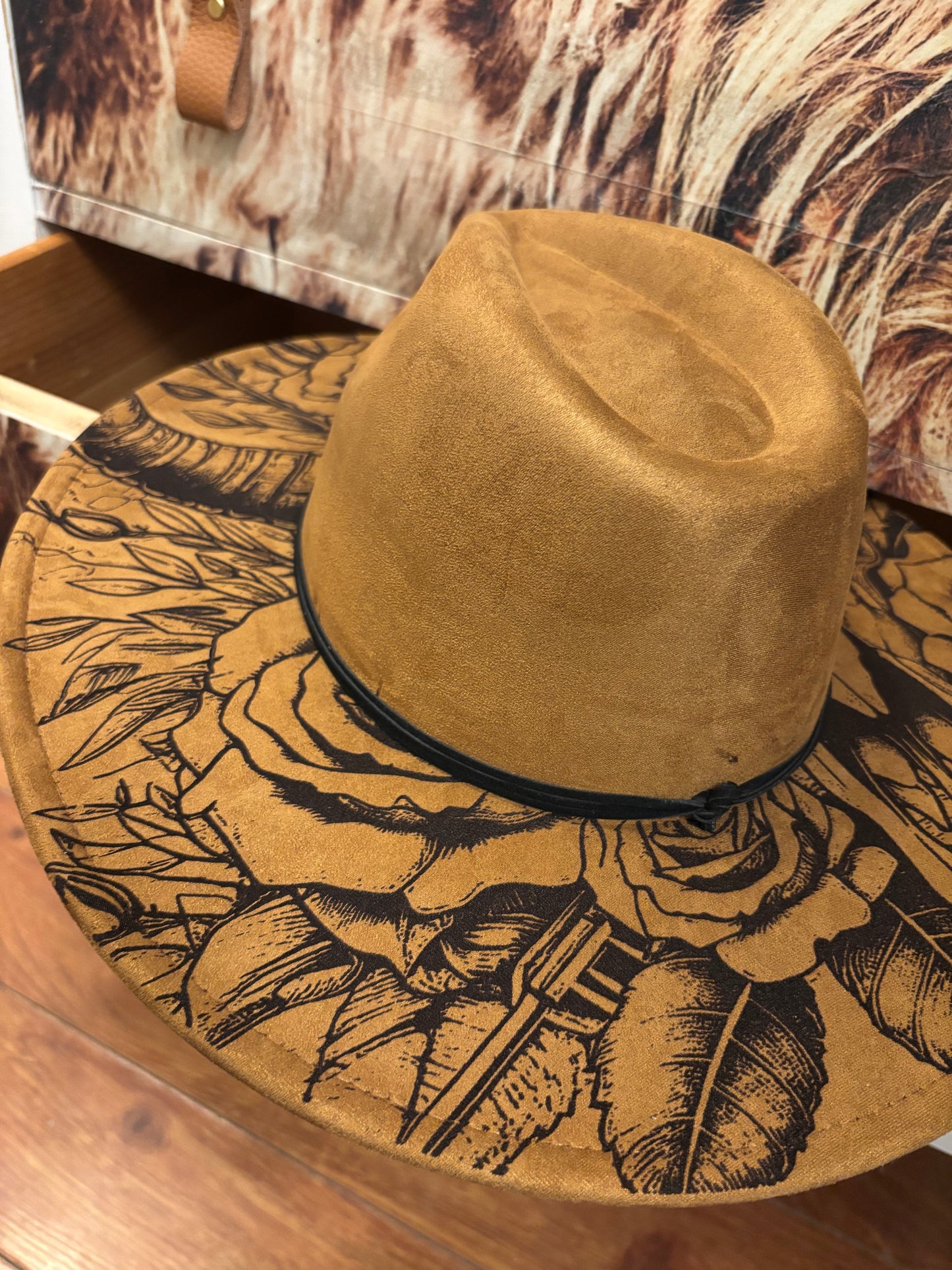 Every Rose Has Its Thorn II- wide brim fedora hat