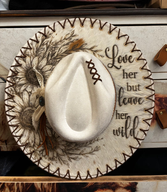 Love Her But Leave Her Wild (V5) - wide brim fedora hat