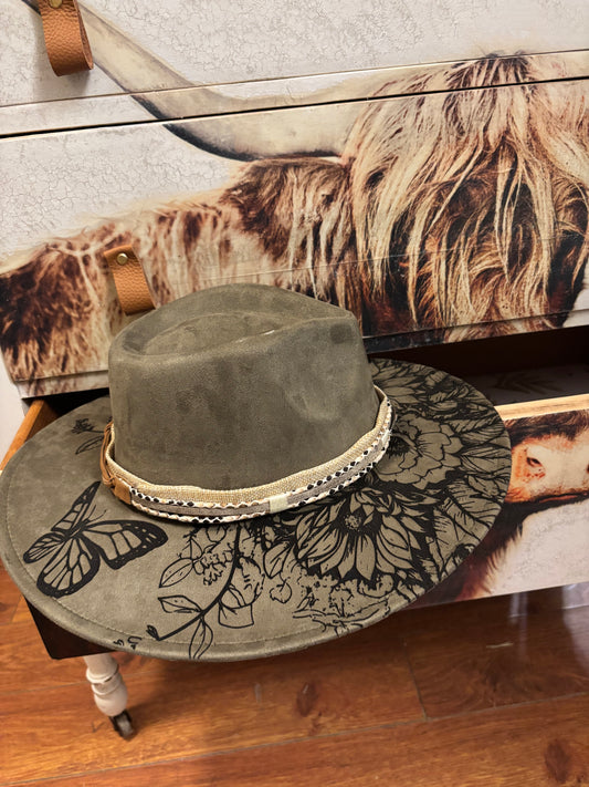 Compass Rose Dreamer- wide brim fedora hat